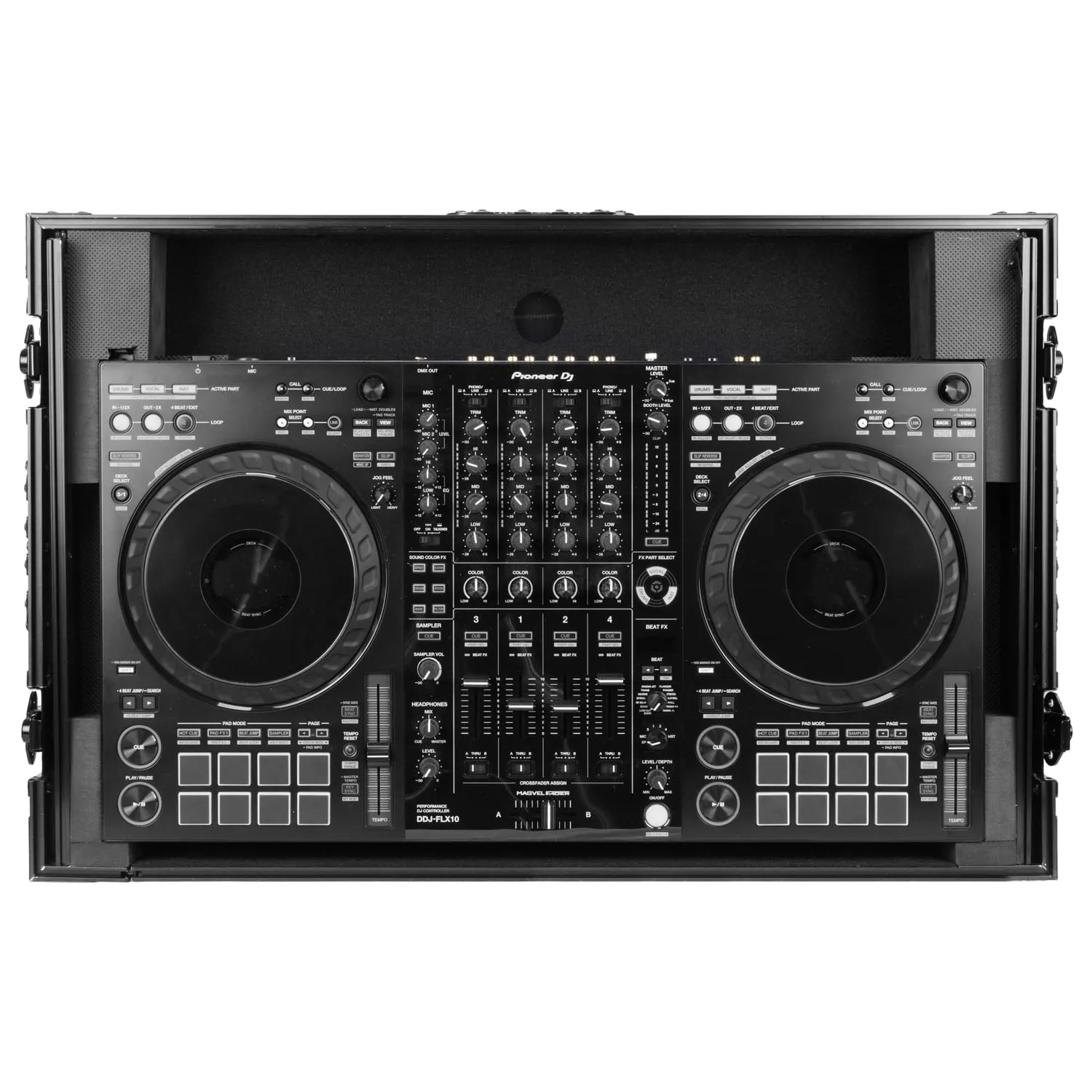 Pioneer DJ DDJ-FLX10 I-Board 1U Flight Case with Glide Style Laptop Platform and Wheels - Image 5