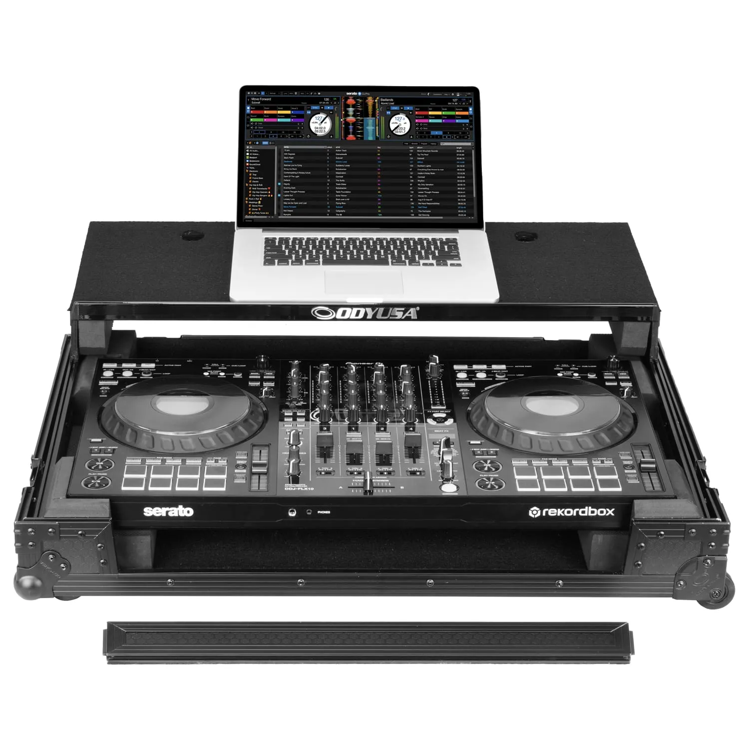 Pioneer DJ DDJ-FLX10 I-Board Flight Case with Glide Style Laptop Platform and Wheels - Image 2