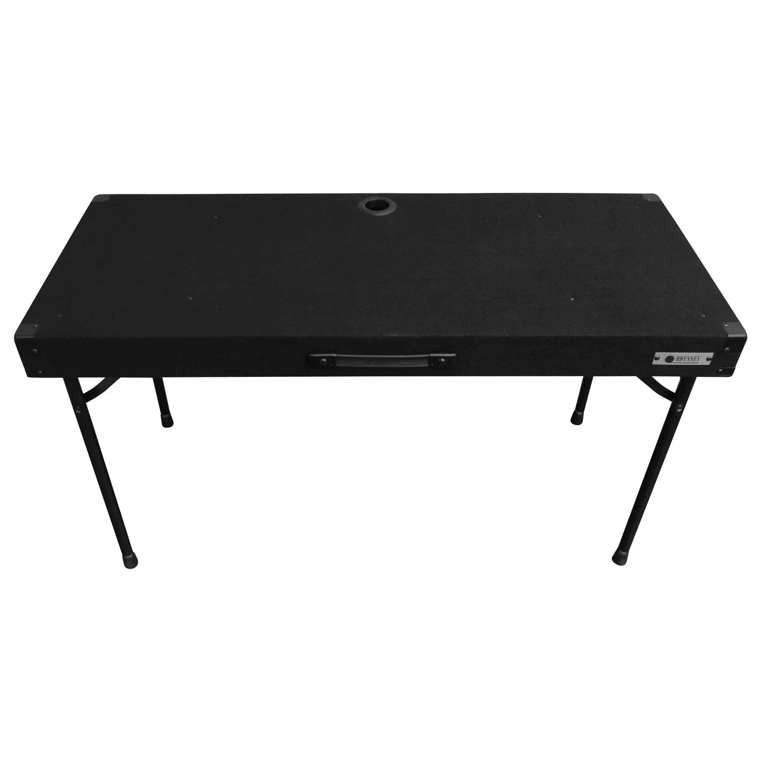 Height Adjustable 48" x 20" Work Surface Carpeted DJ Table - Image 2