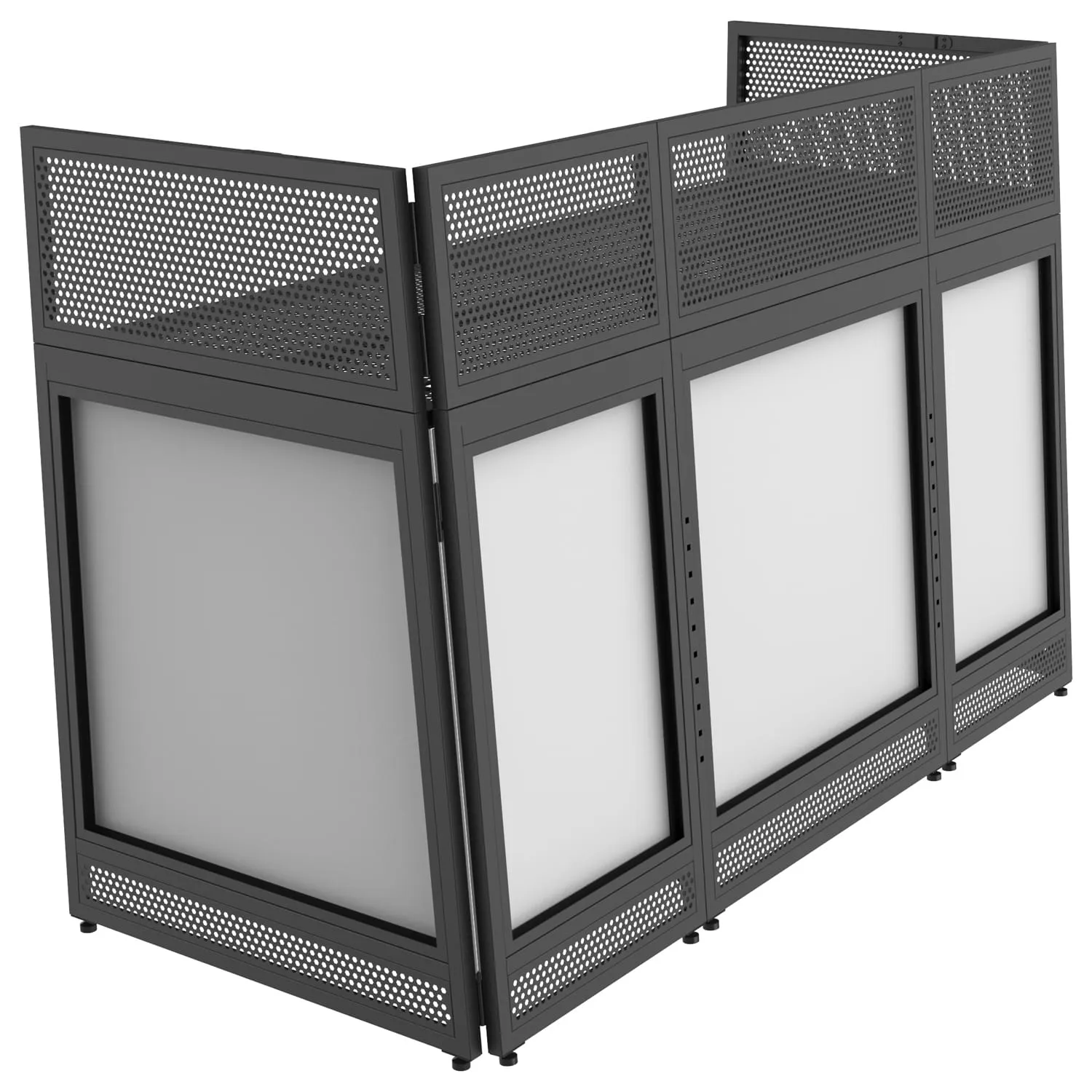 Odyssey 70" Wide Surface TV Mountable DJ Battle Booth with Removable Top - Image 3