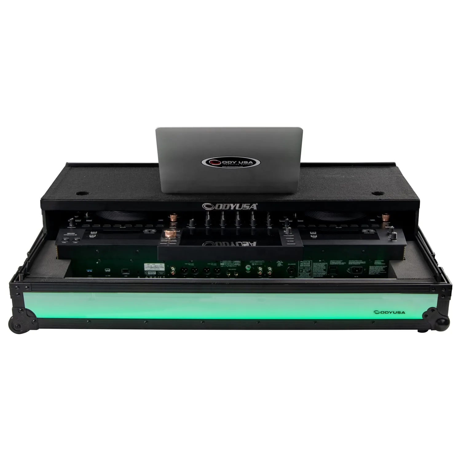 Odyssey Pioneer DJ OPUS-QUAD Flight Effects Case with Glide Style Laptop Platform and Wheels - Image 3