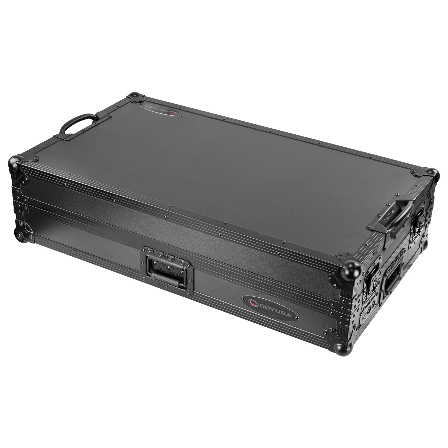 Odyssey Performance Ready Series (Pre-Wired XLR Patch Panel) Black 1U Case for RANE PERFORMER with Wheels and Glide Style Laptop Platform - Image 5