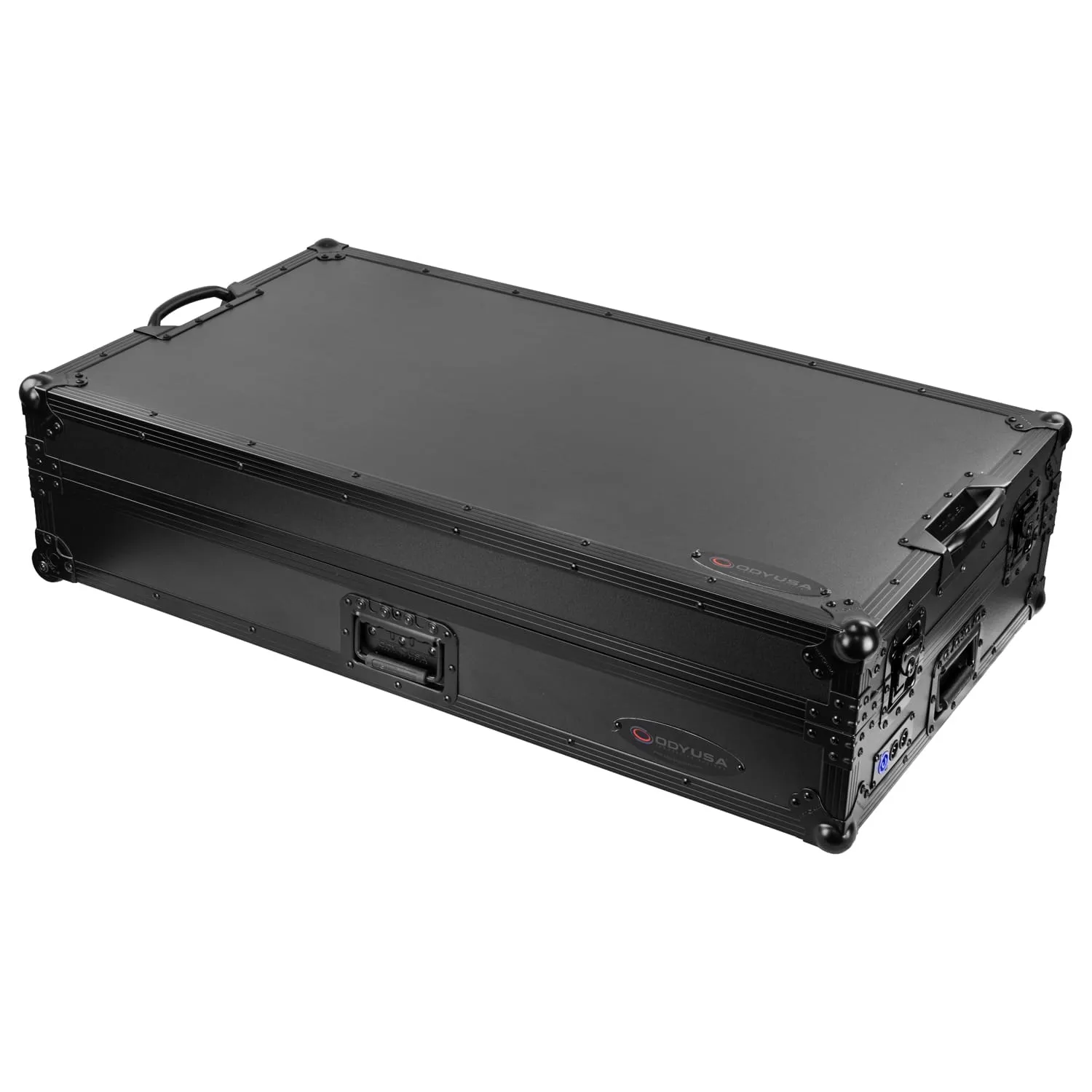 Odyssey Performance Ready Series (Pre-Wired XLR Patch Panel) Black 1U Case for XDJ-AZ with Wheels and Glide Style Laptop Platform - Image 7