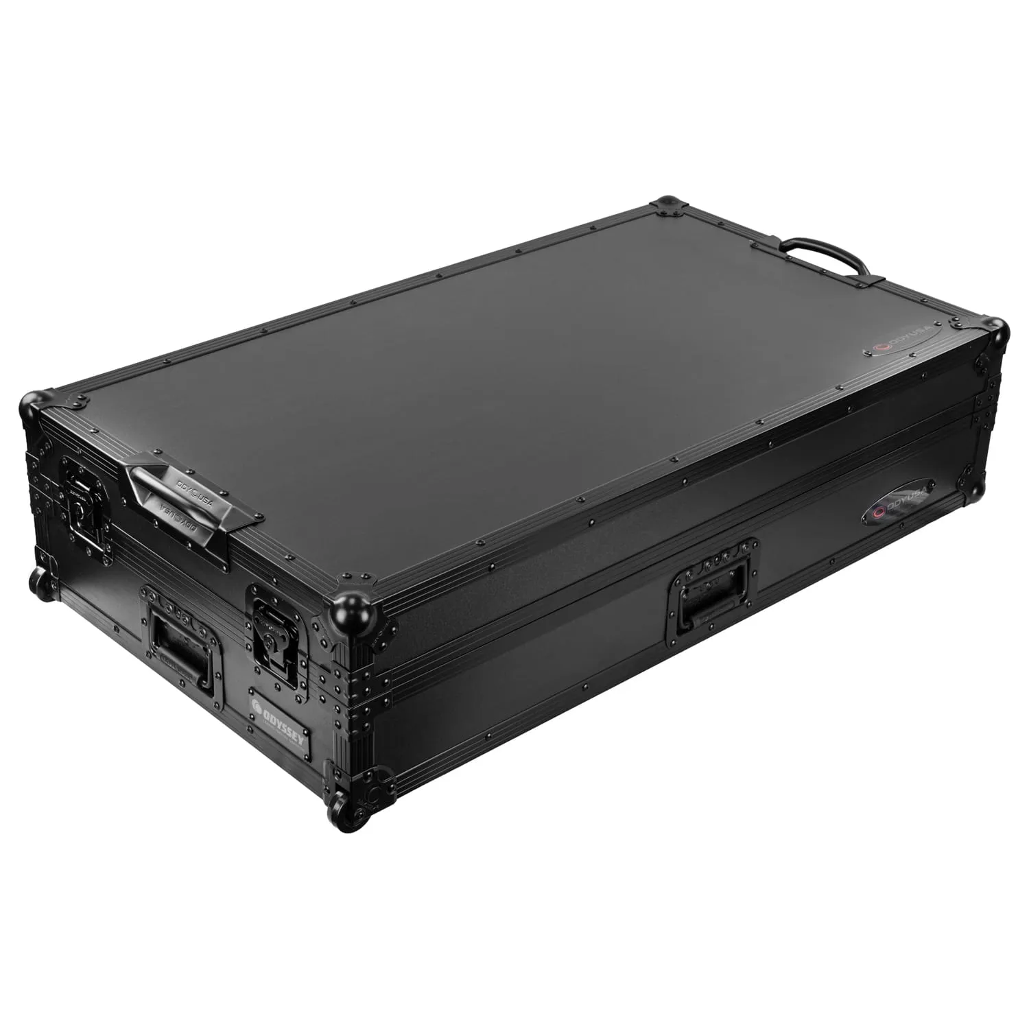 Odyssey Performance Ready Series (Pre-Wired XLR Patch Panel) Black 1U Case for XDJ-AZ with Wheels and Glide Style Laptop Platform - Image 9
