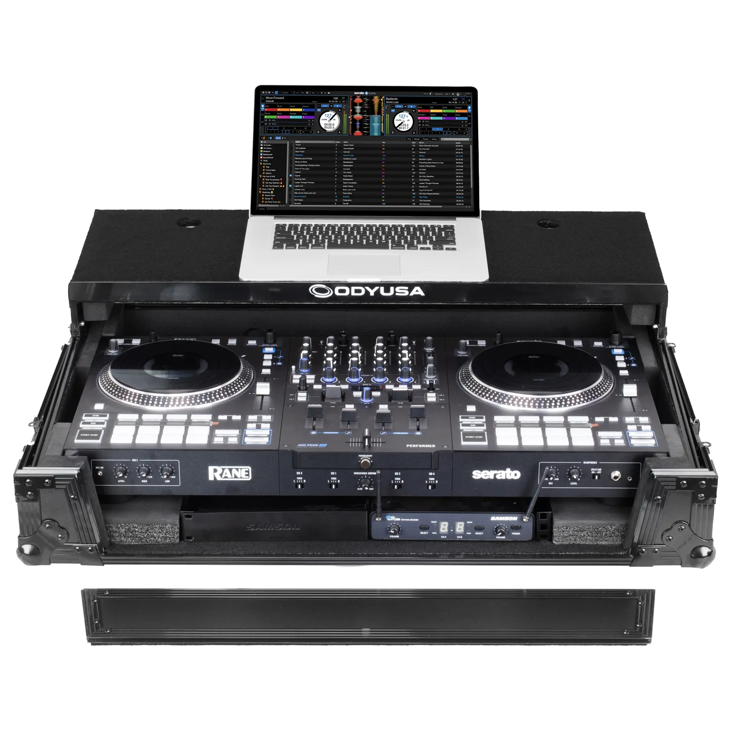 RANE PERFORMER Black Label 1U Case with Glide Style Laptop Platform and Wheels - Image 2