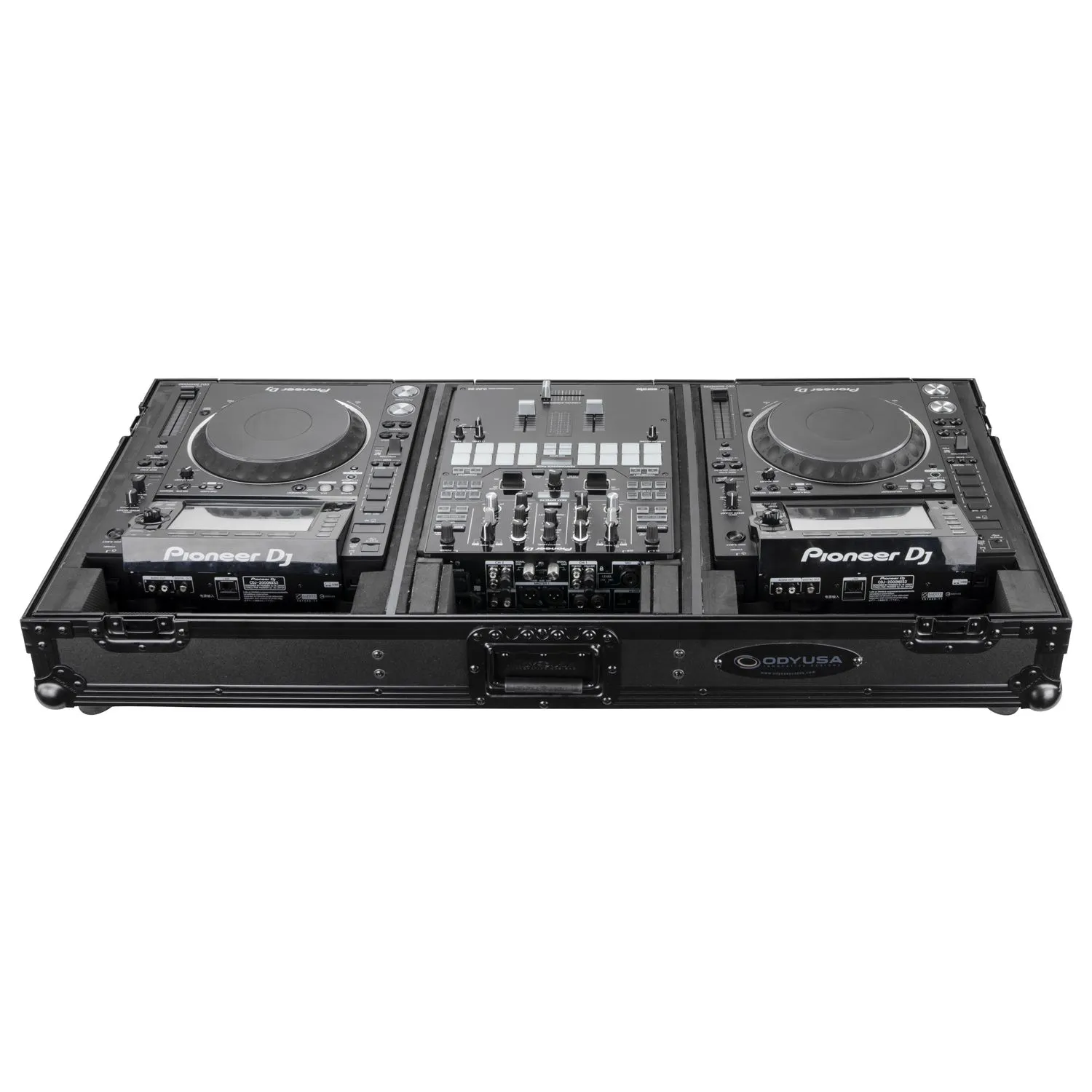 Black Extra Deep 10" Format DJ Mixer and Two Large Format Media Players Coffin Flight Case - Image 4