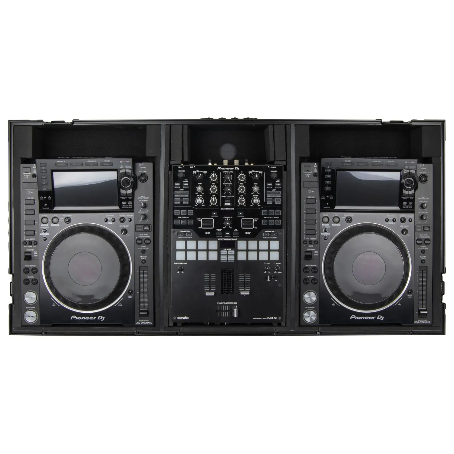 Black Extra Deep 10" Format DJ Mixer and Two Large Format Media Players Coffin Flight Case - Image 5