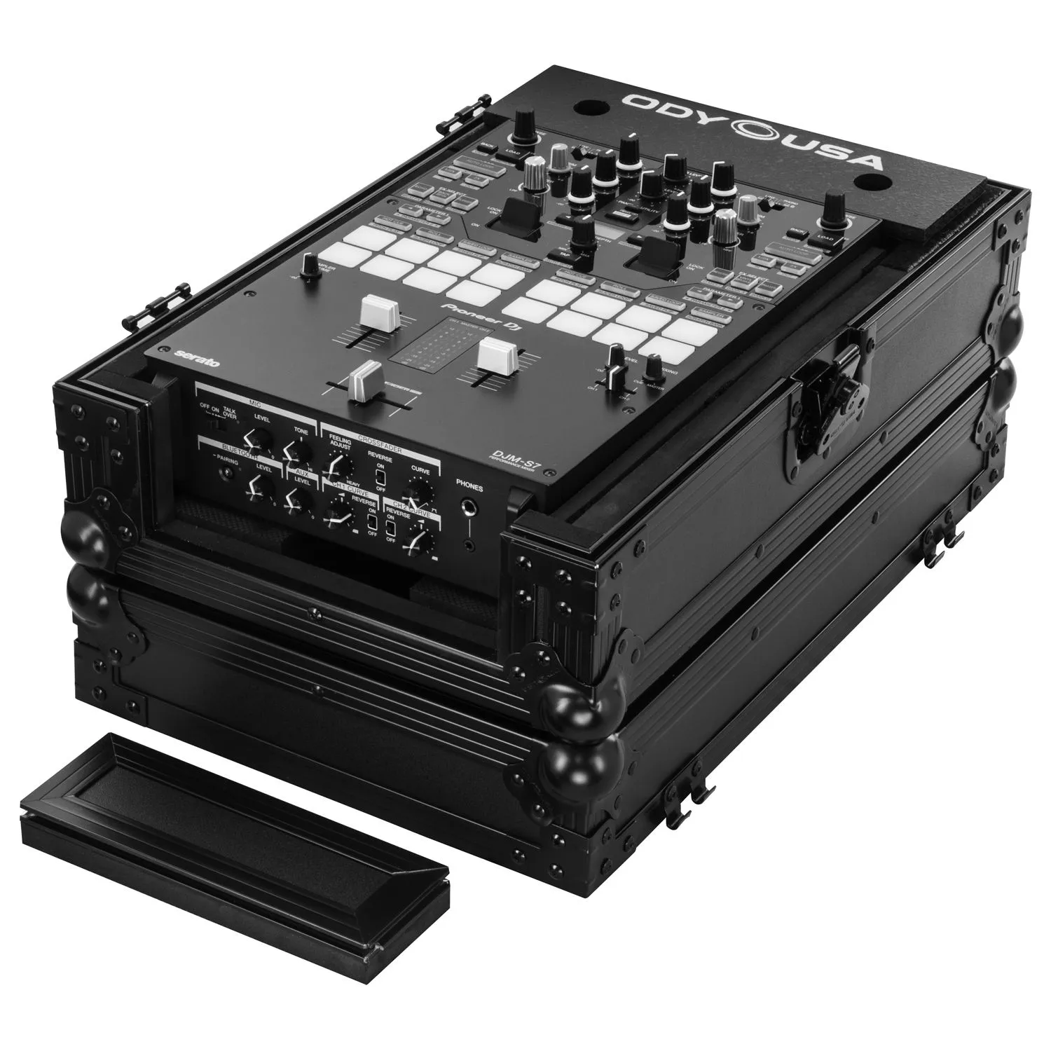 Odyssey Universal Black 10" Format DJ Mixer Flight Case with Extra Deep Rear Compartment - Image 11