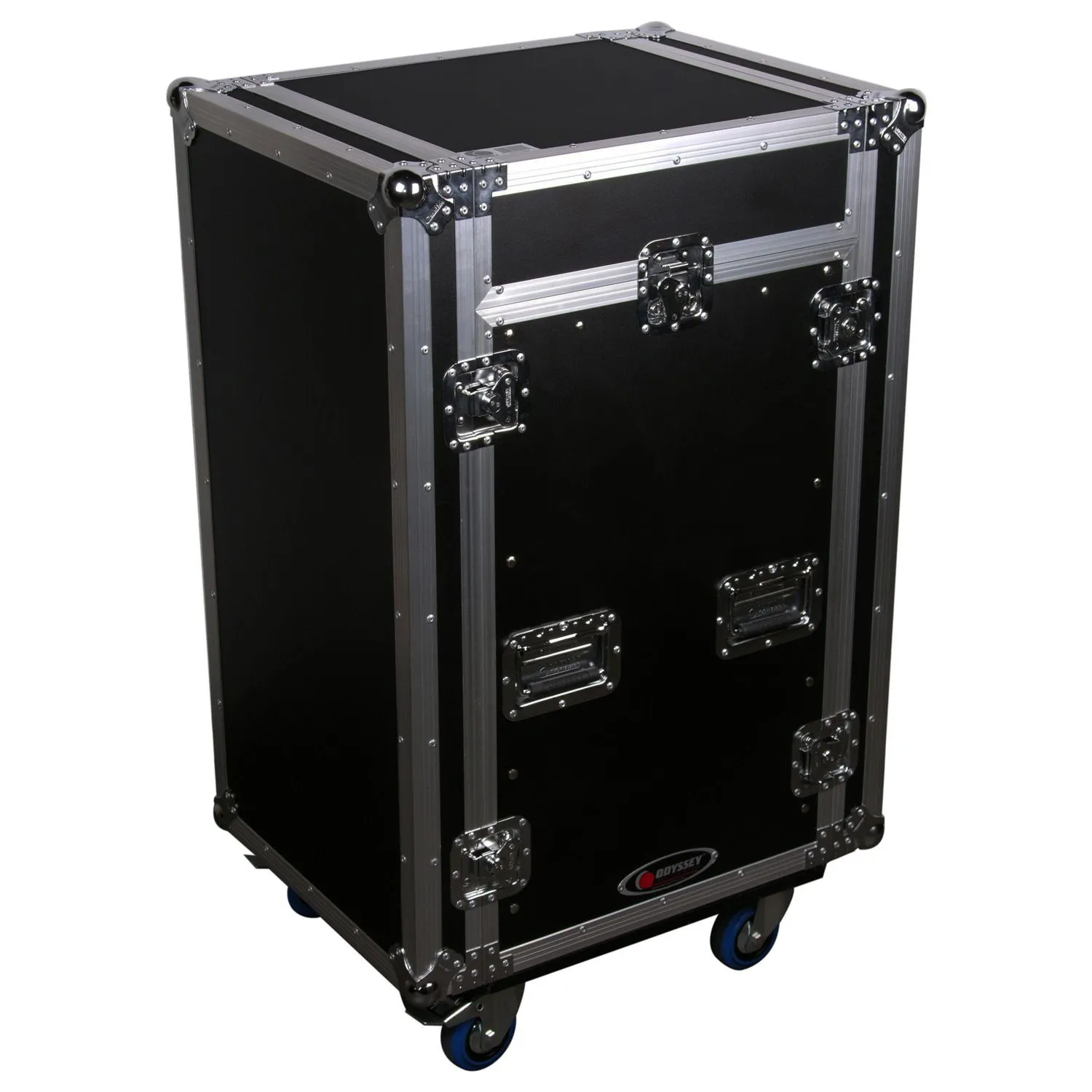 11U Top Slanted 16U Vertical Pro Combo Rack with Casters - Image 2