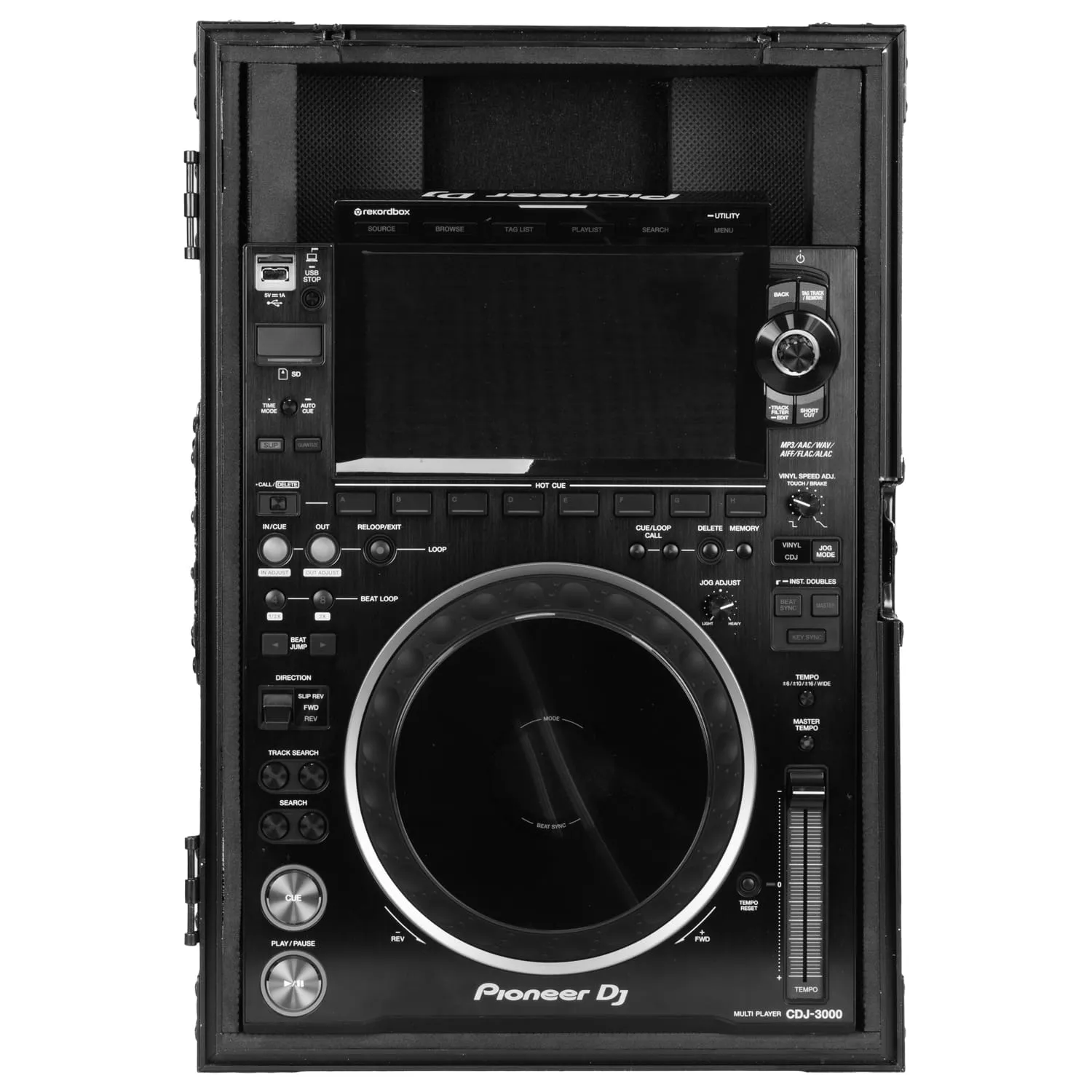 Pioneer DJ CDJ-3000 Flight Case in Black with Removable Panel - Image 2