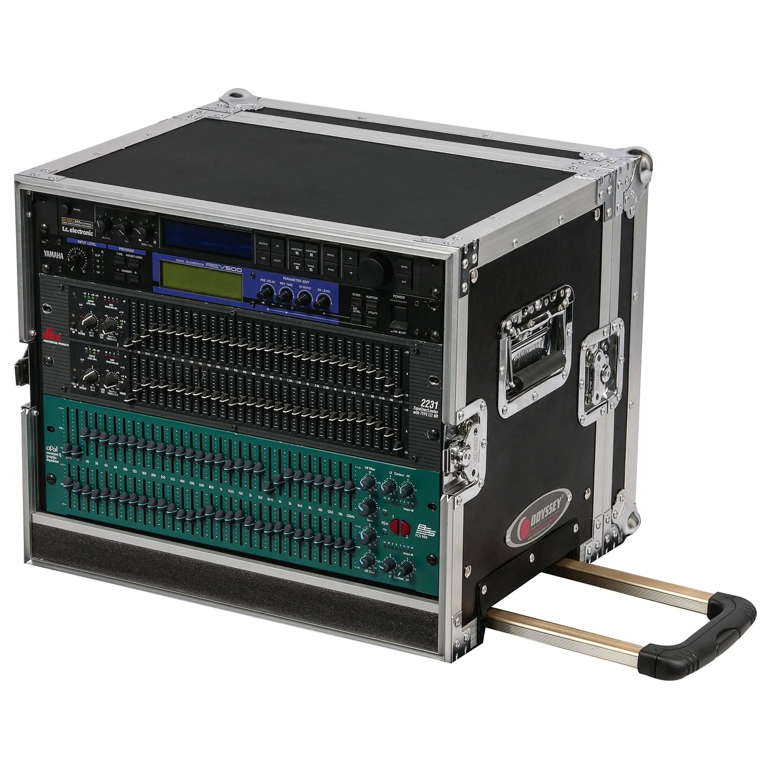 8U Pro Trolley Effects Rack with Wheels - Image 2