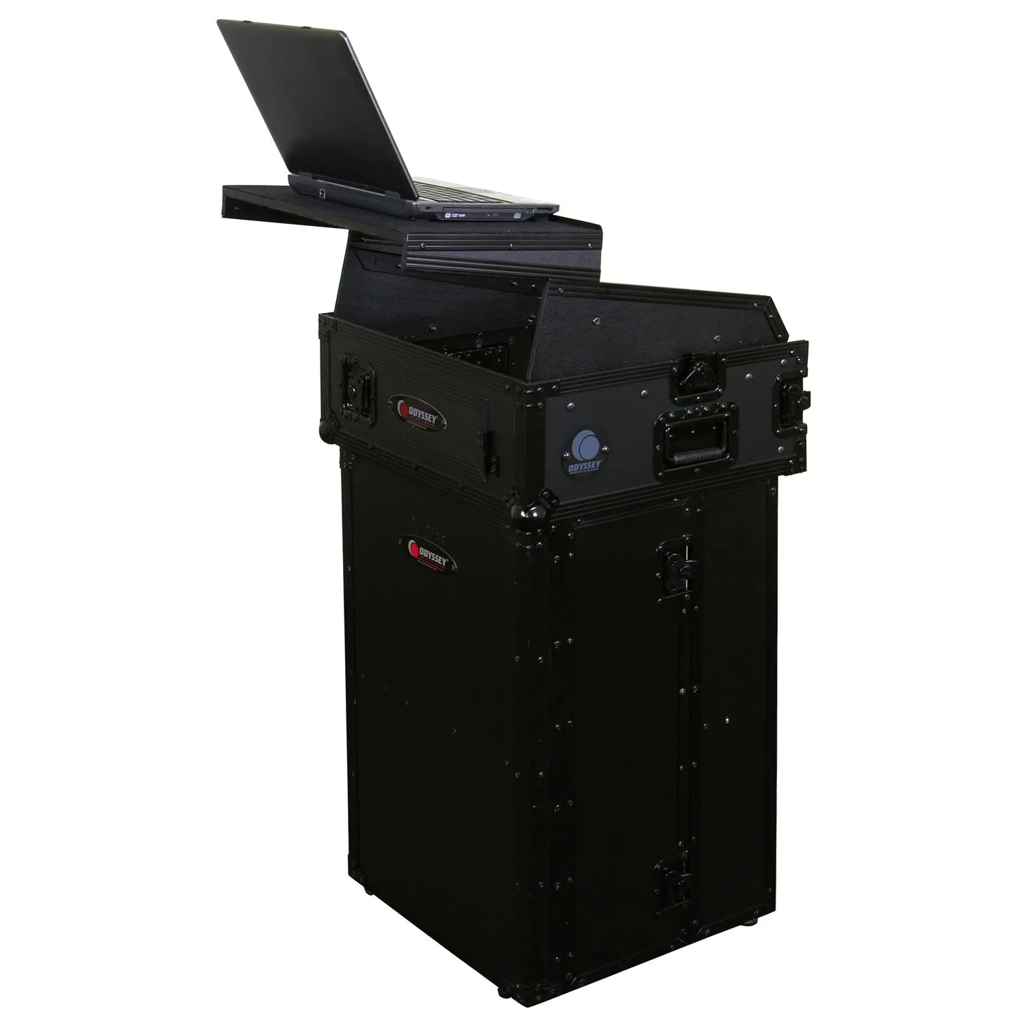 19" Wide x 30" Tall Black DJ Fold-out Stand - Image 5