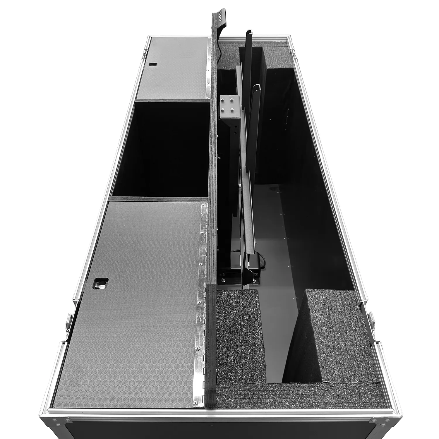 Odyssey Professional Indoor Electric Motorized TV Lift Case with Casters for 65" Flat Screen TVs - Image 6