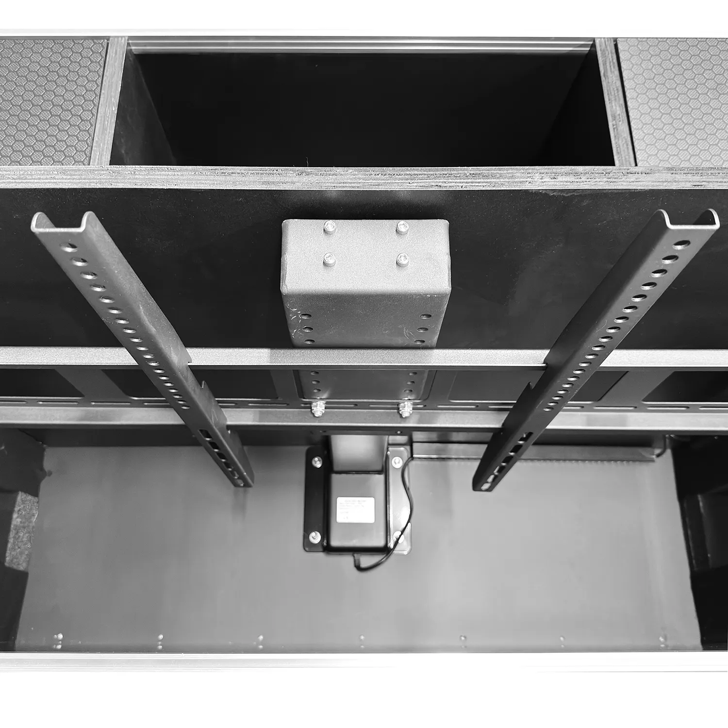 Odyssey Professional Indoor Electric Motorized TV Lift Case with Casters for 65" Flat Screen TVs - Image 12