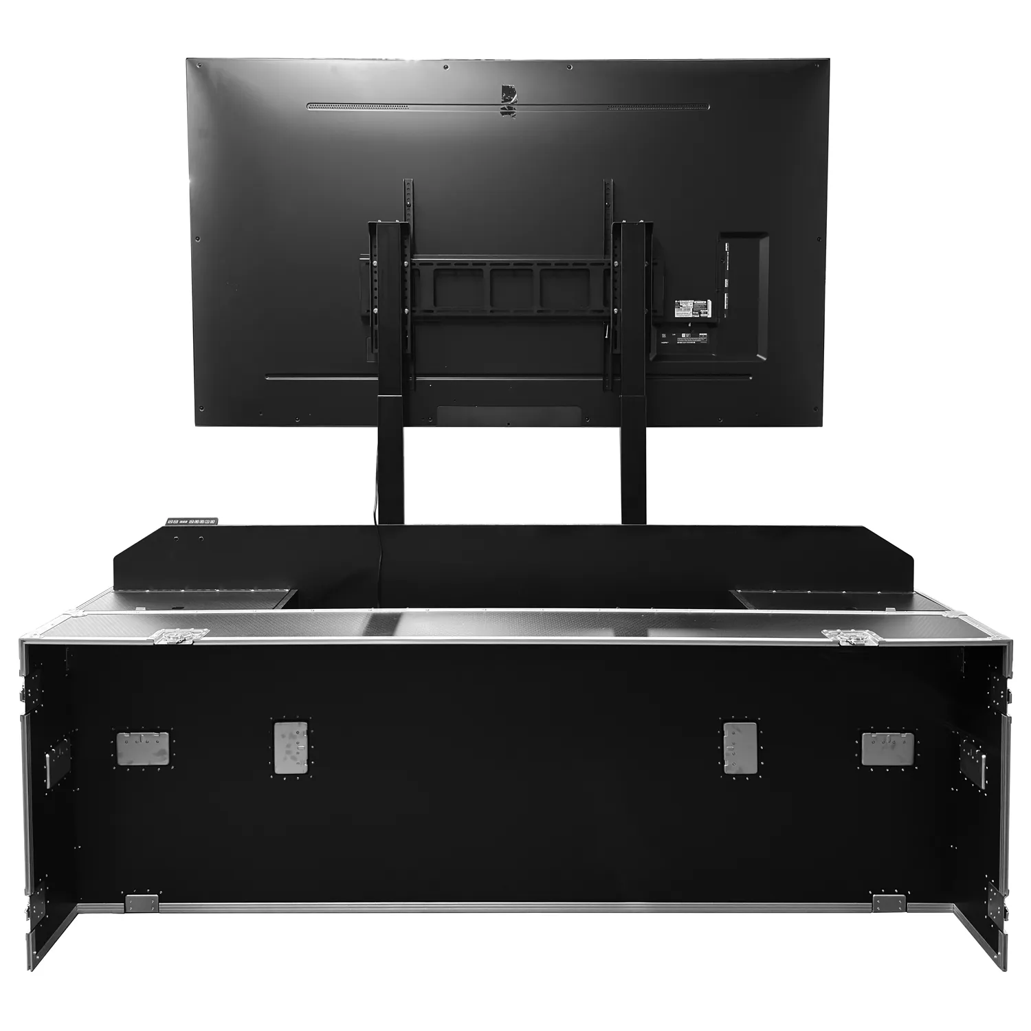 Odyssey Professional Indoor Electric Motorized TV Lift Case with Casters for 85" Flat Screen TVs - Image 4