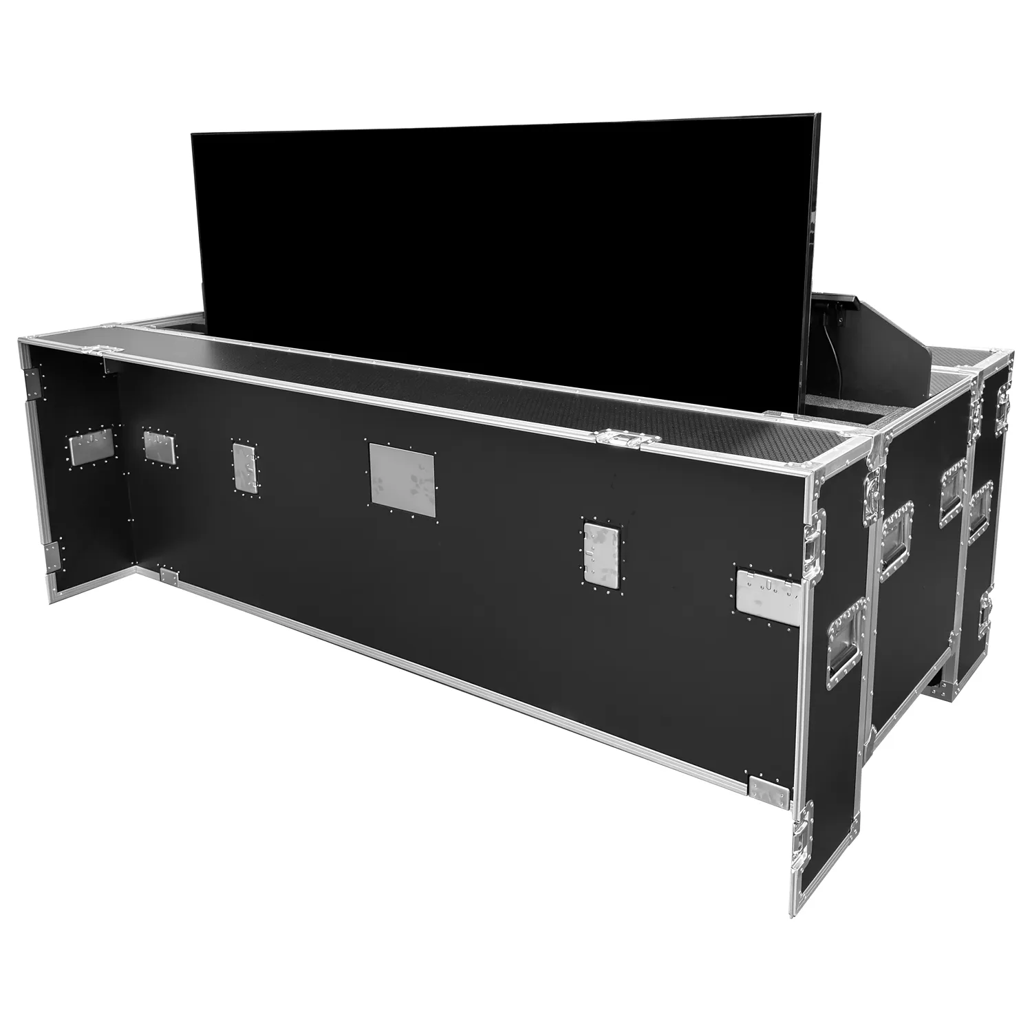 Odyssey Professional Indoor Electric Motorized TV Lift Case with Casters for 85" Flat Screen TVs - Image 5