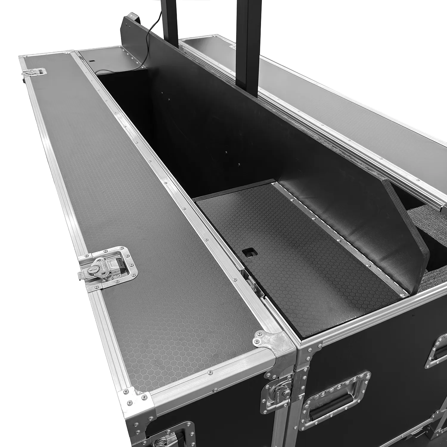 Odyssey Professional Indoor Electric Motorized TV Lift Case with Casters for 85" Flat Screen TVs - Image 17