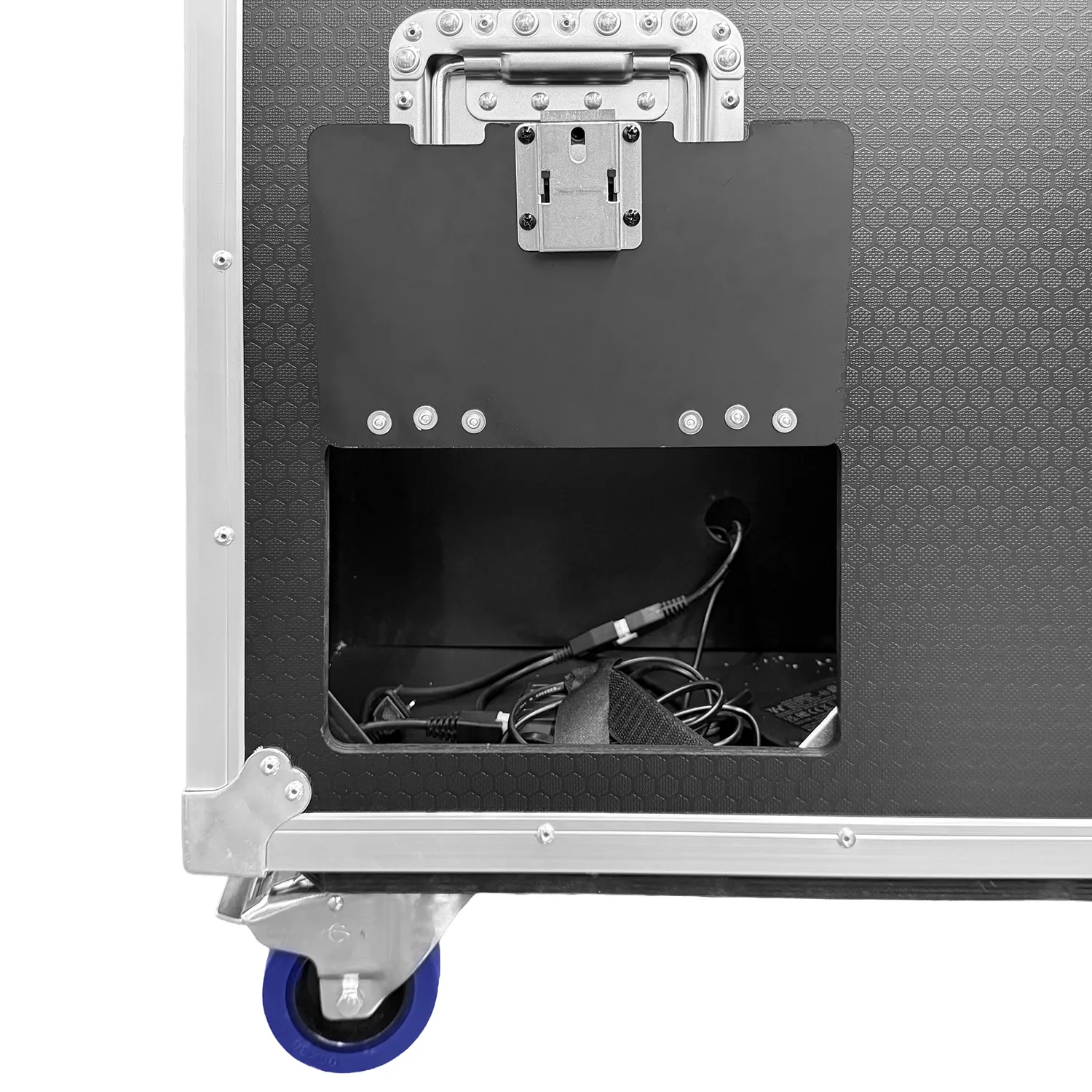 Odyssey Professional Indoor Electric Motorized TV Lift Case with Casters for 85" Flat Screen TVs - Image 25