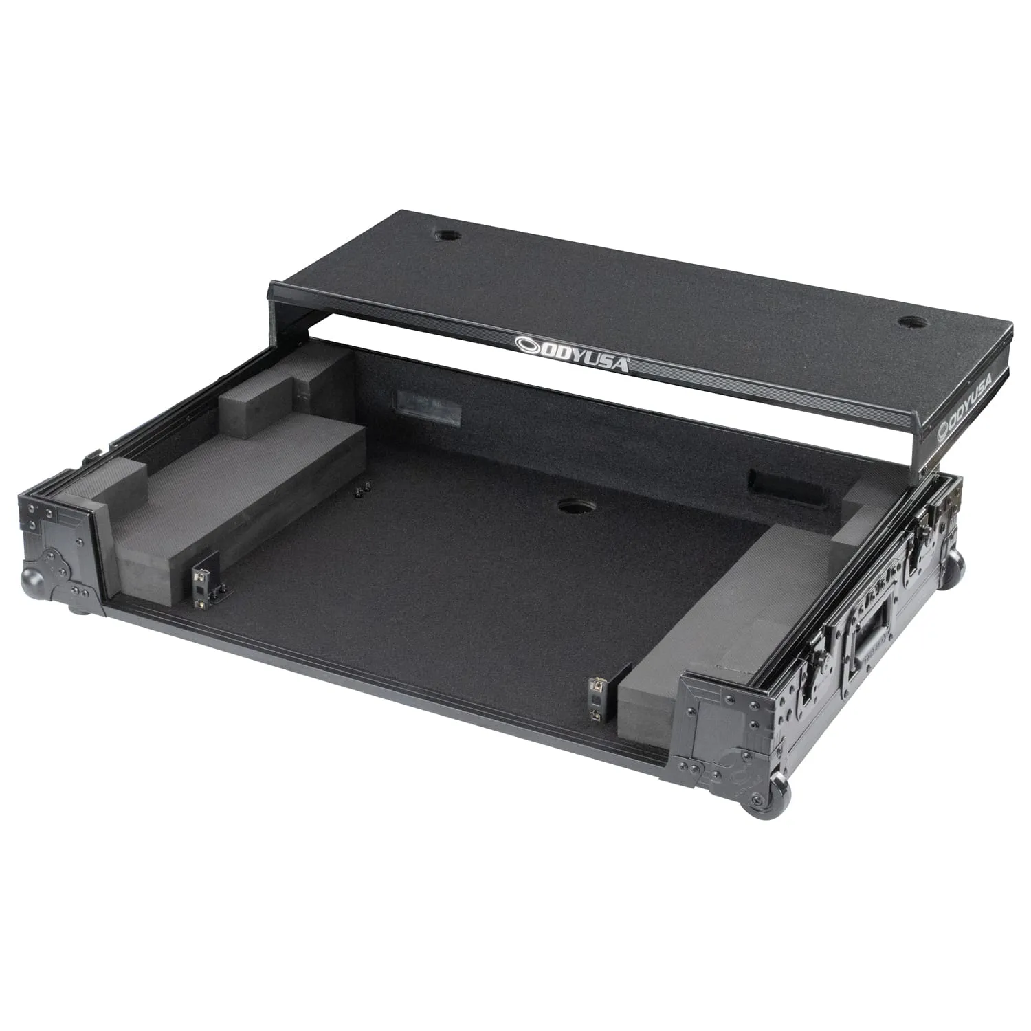 Odyssey Black Label DDJ-FLX10 1U Flight Case with Glide Style Laptop Platform and Corner Wheels - Image 3