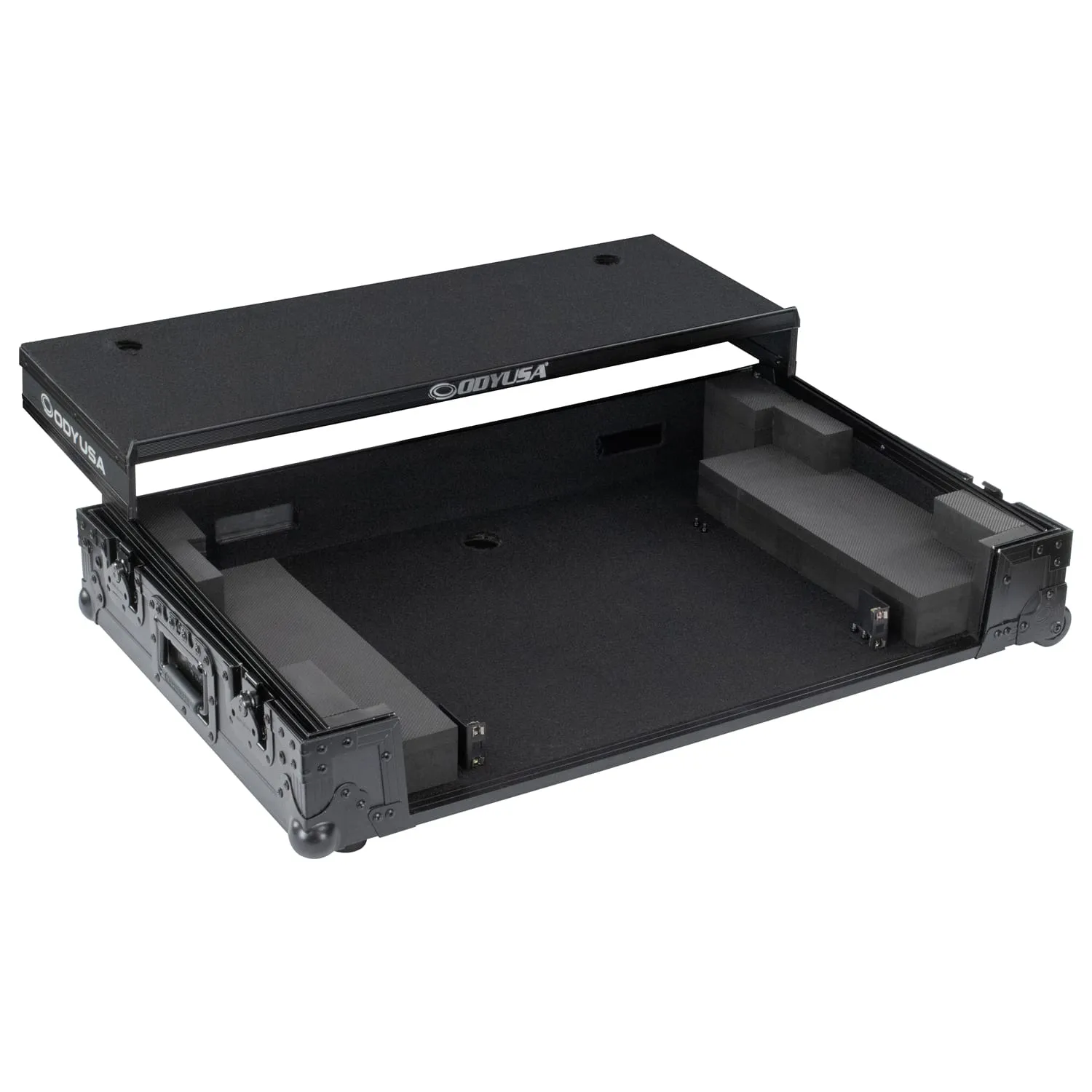 Odyssey Black Label DDJ-FLX10 1U Flight Case with Glide Style Laptop Platform and Corner Wheels - Image 4