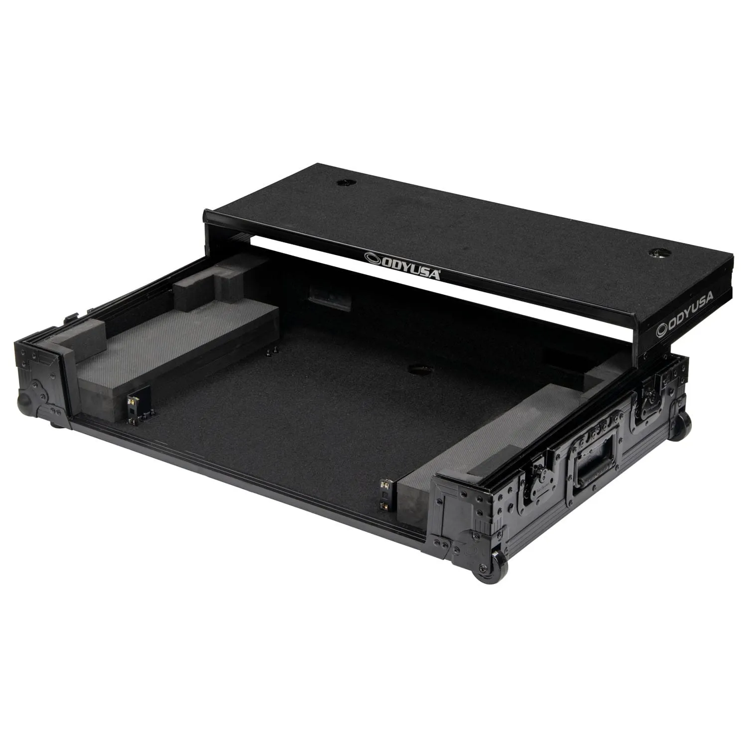 Odyssey Black Label DDJ-REV5 1U Flight Case with Glide Style Laptop Platform and Corner Wheels - Image 3