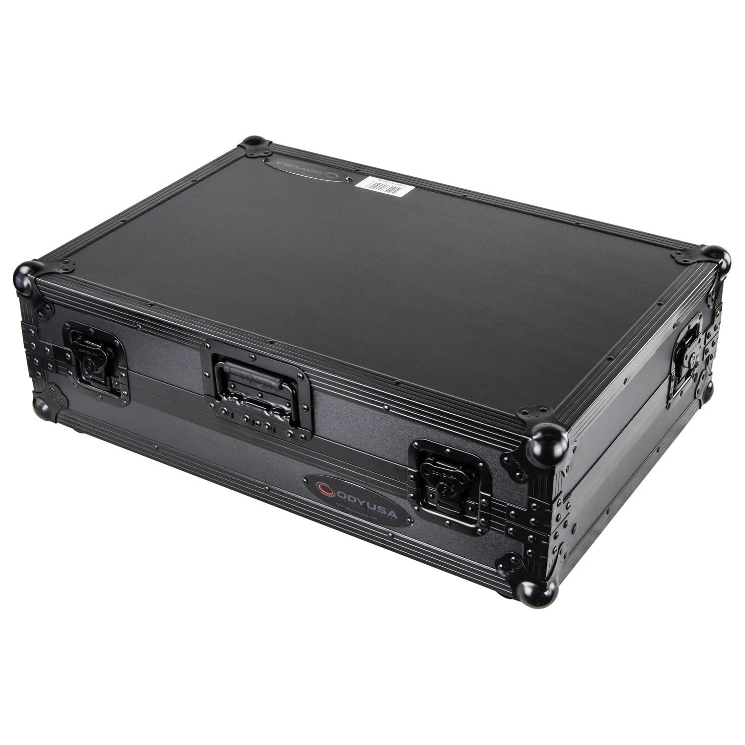 Black Pioneer XDJ-RR Bottom 1U Rack Space Flight Case with Glide