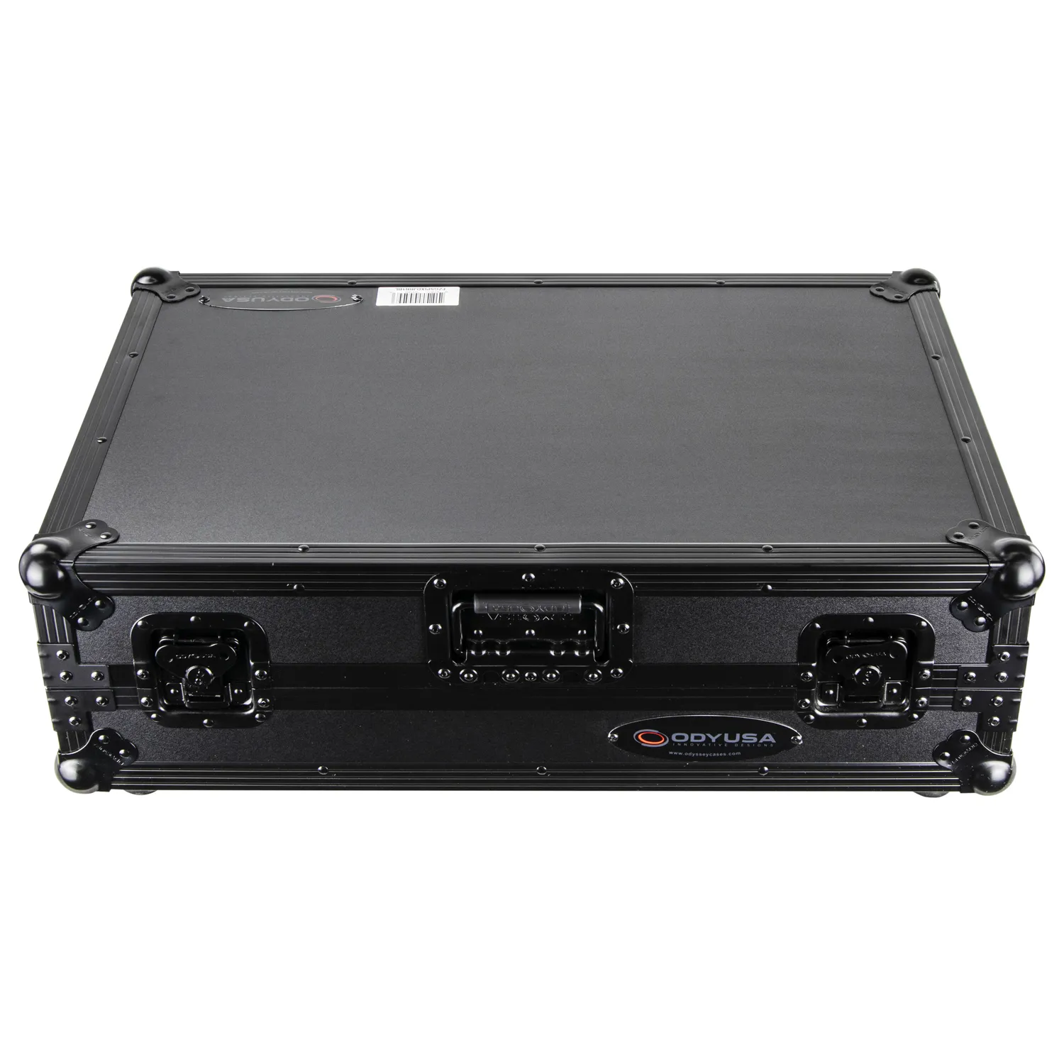 Black Pioneer XDJ-RR Bottom 1U Rack Space Flight Case with Glide
