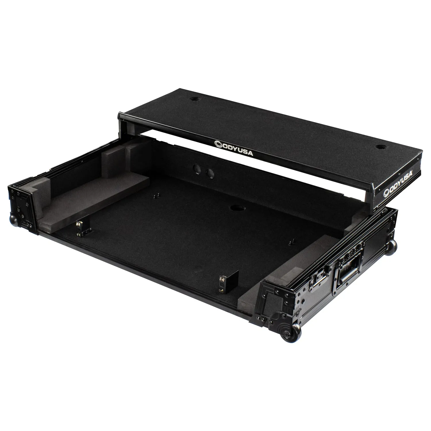 RANE FOUR Black Label 1U Flight Case with Glide Style Laptop Platform and Wheels - Image 3