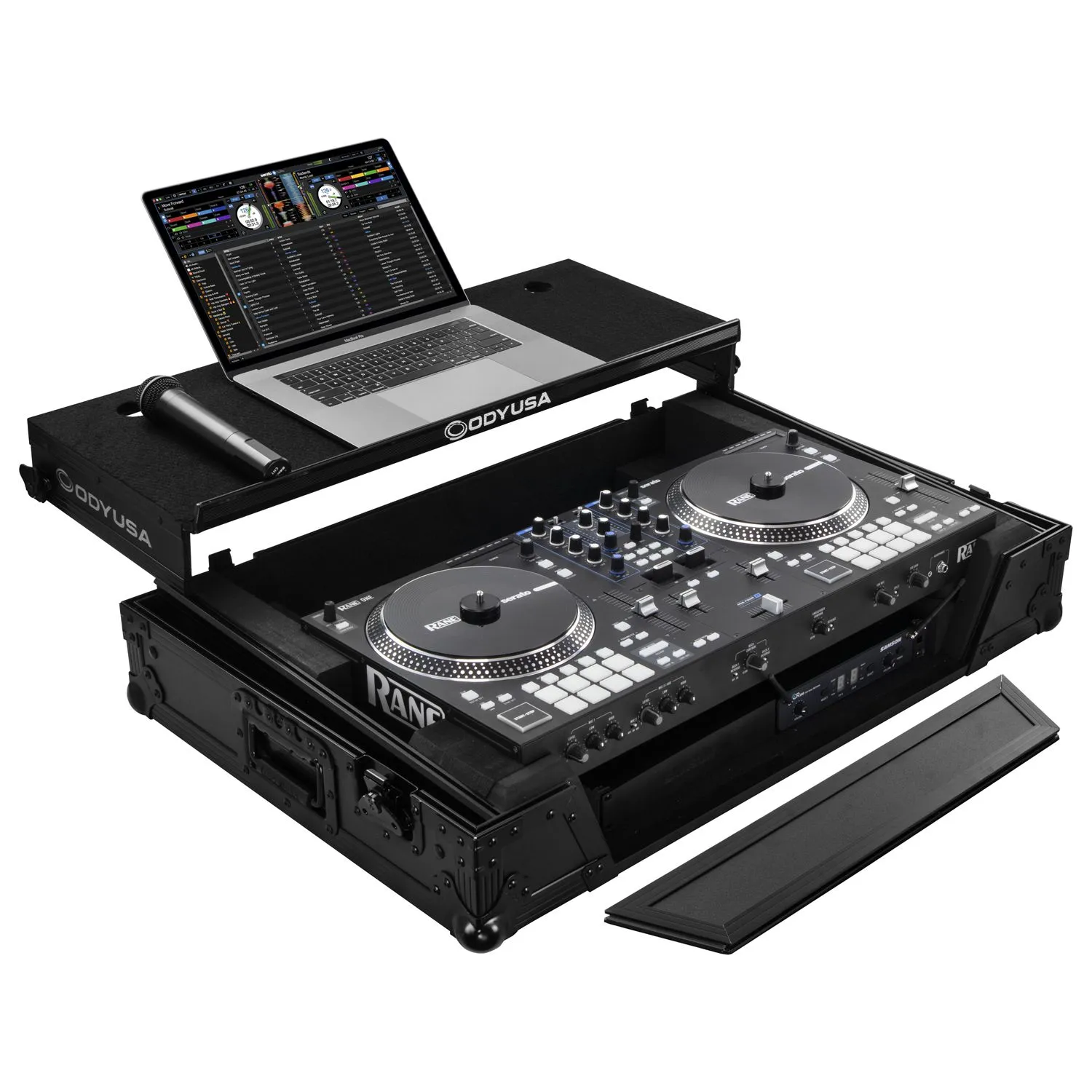 RANE ONE MKII / RANE ONEFlight Case in Black with 1U Rack Space and Glide Platform - Image 3