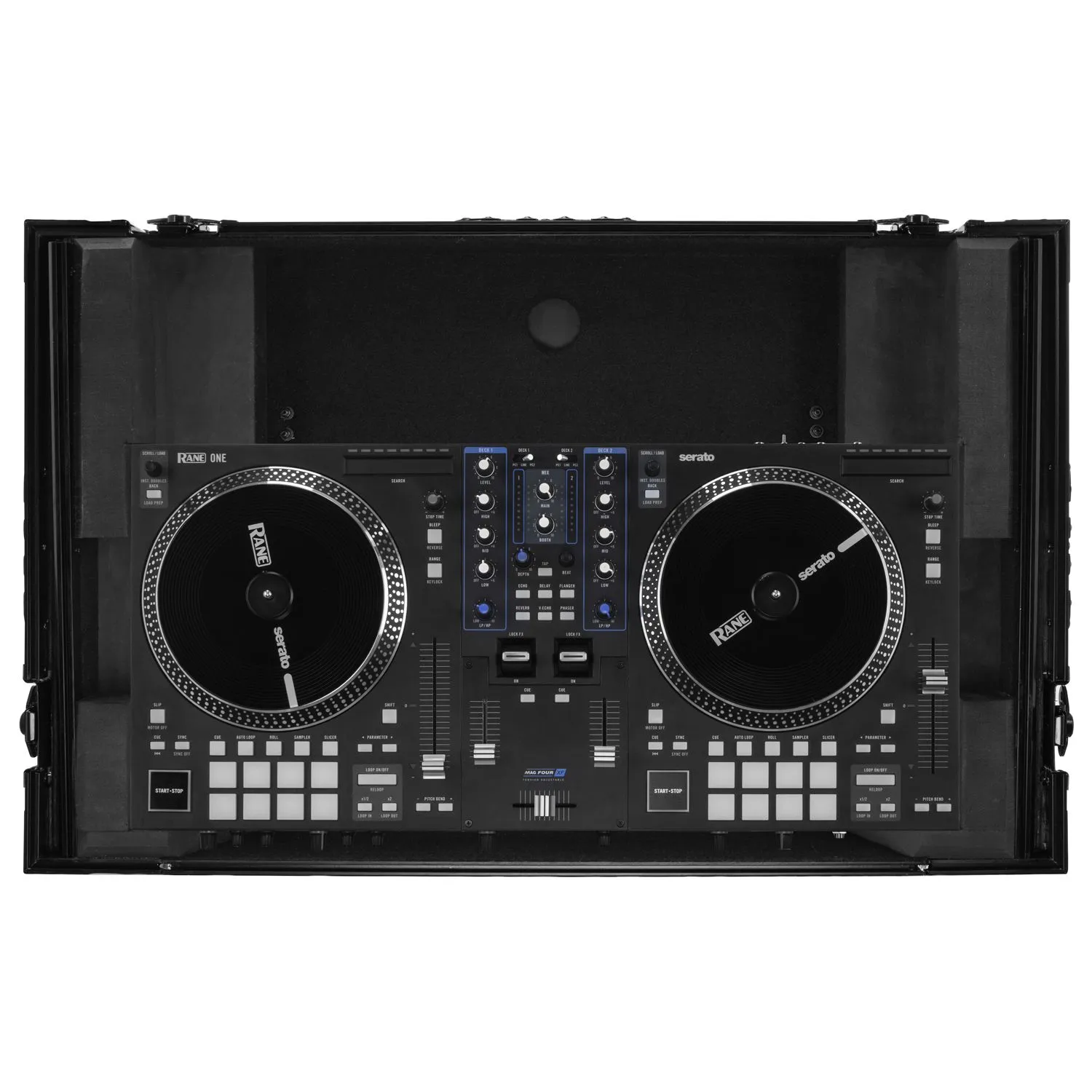 RANE ONE MKII / RANE ONEFlight Case in Black with 1U Rack Space and Glide Platform - Image 5