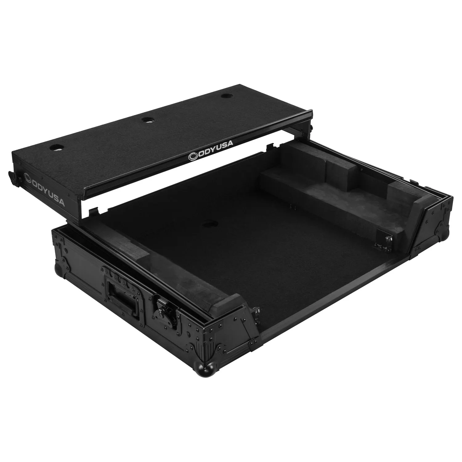 RANE ONE MKII / RANE ONEFlight Case in Black with 1U Rack Space and Glide Platform - Image 9