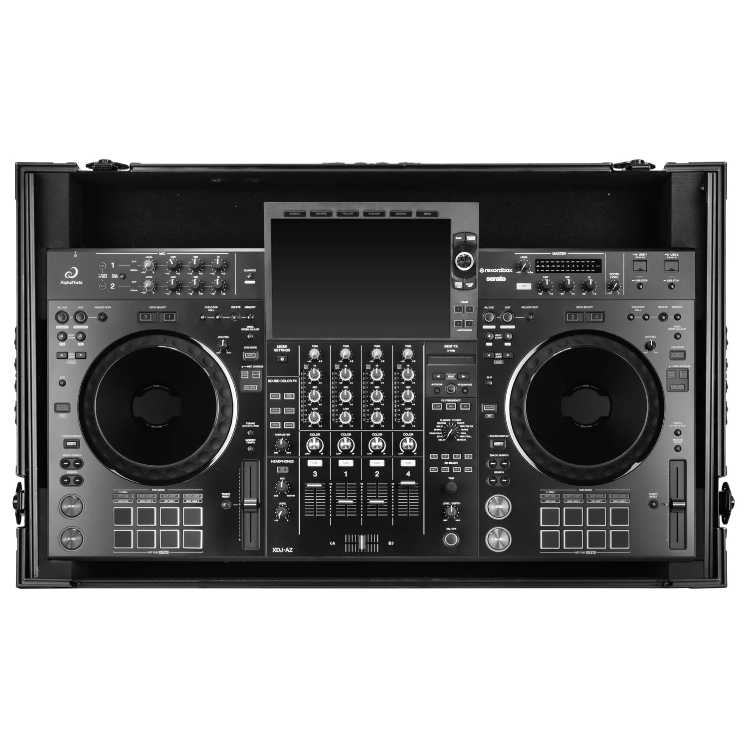Odyssey AlphaTheta XDJ-AZ Black Label Flight Case with Glide Style Laptop Platform and Wheels - Image 5