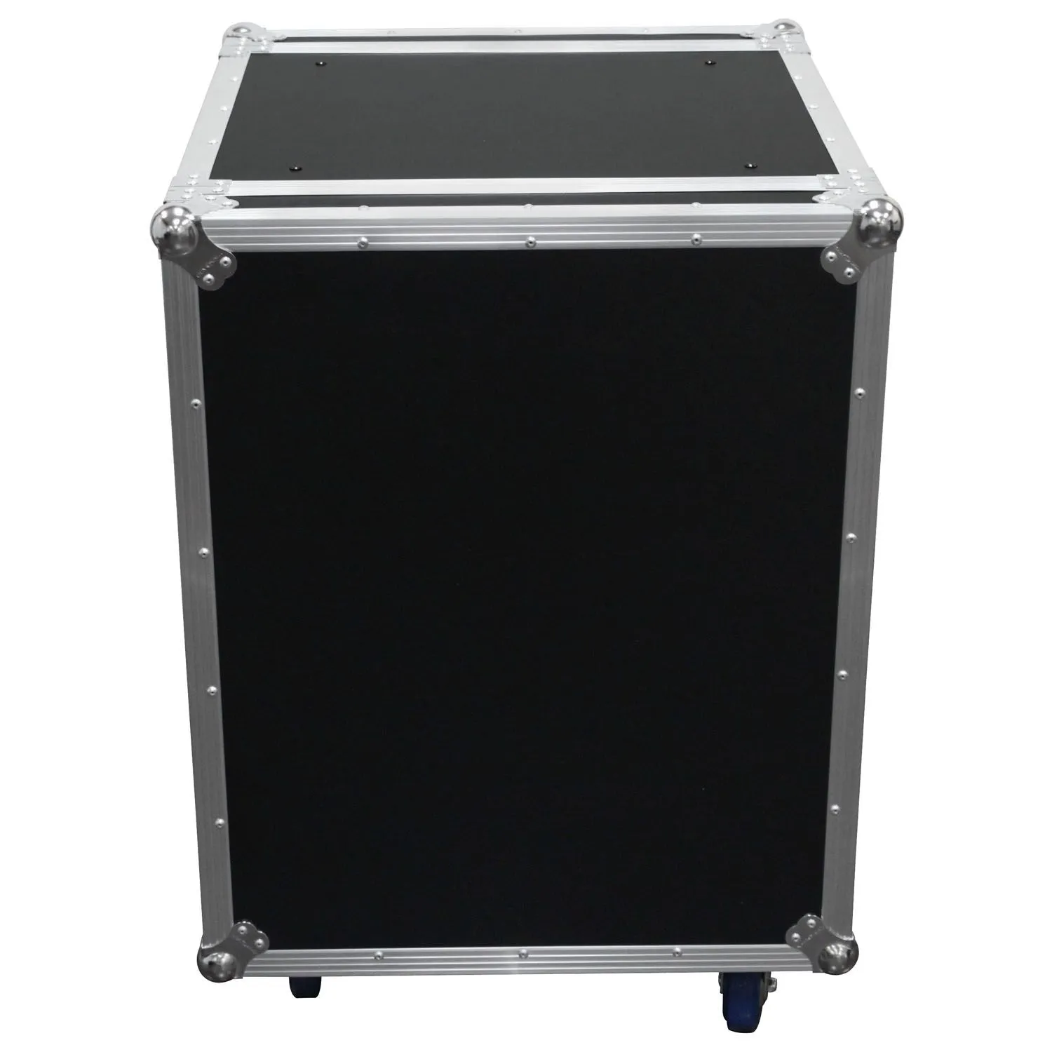 14U Shock Mount Rack Flight Case with Wheels - Image 4