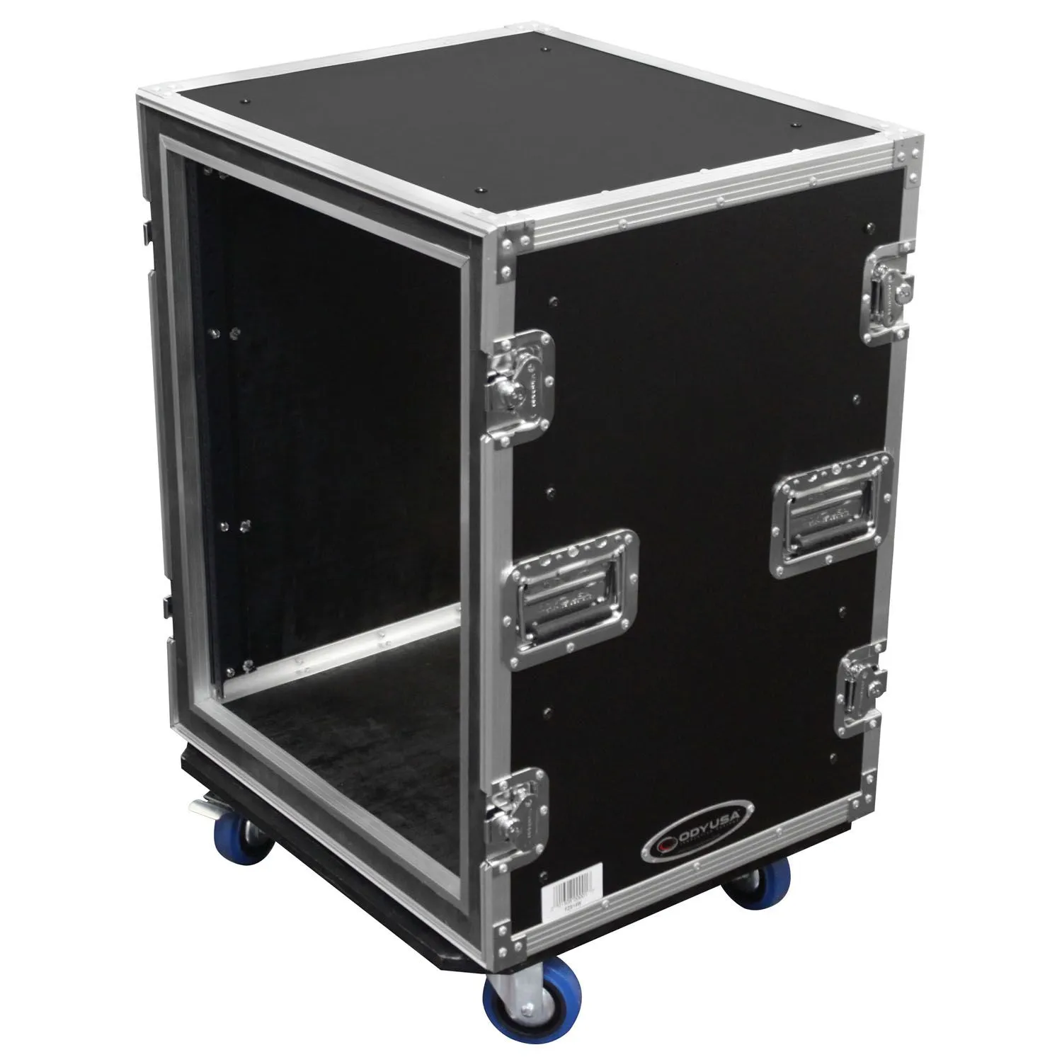 14U Shock Mount Rack Flight Case with Wheels - Image 5