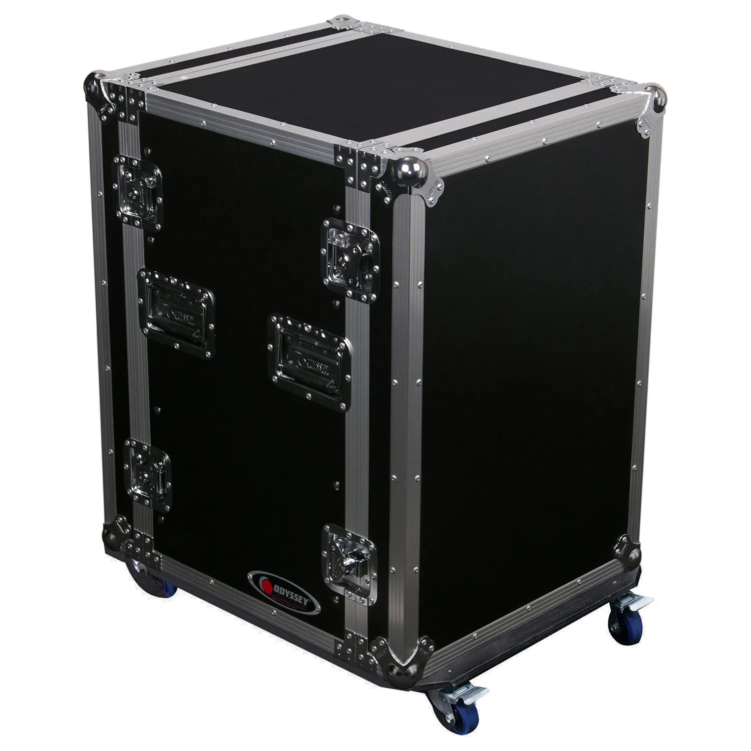 12U Space Saver Pro Amp Rack Flight Case with Wheels - Image 2