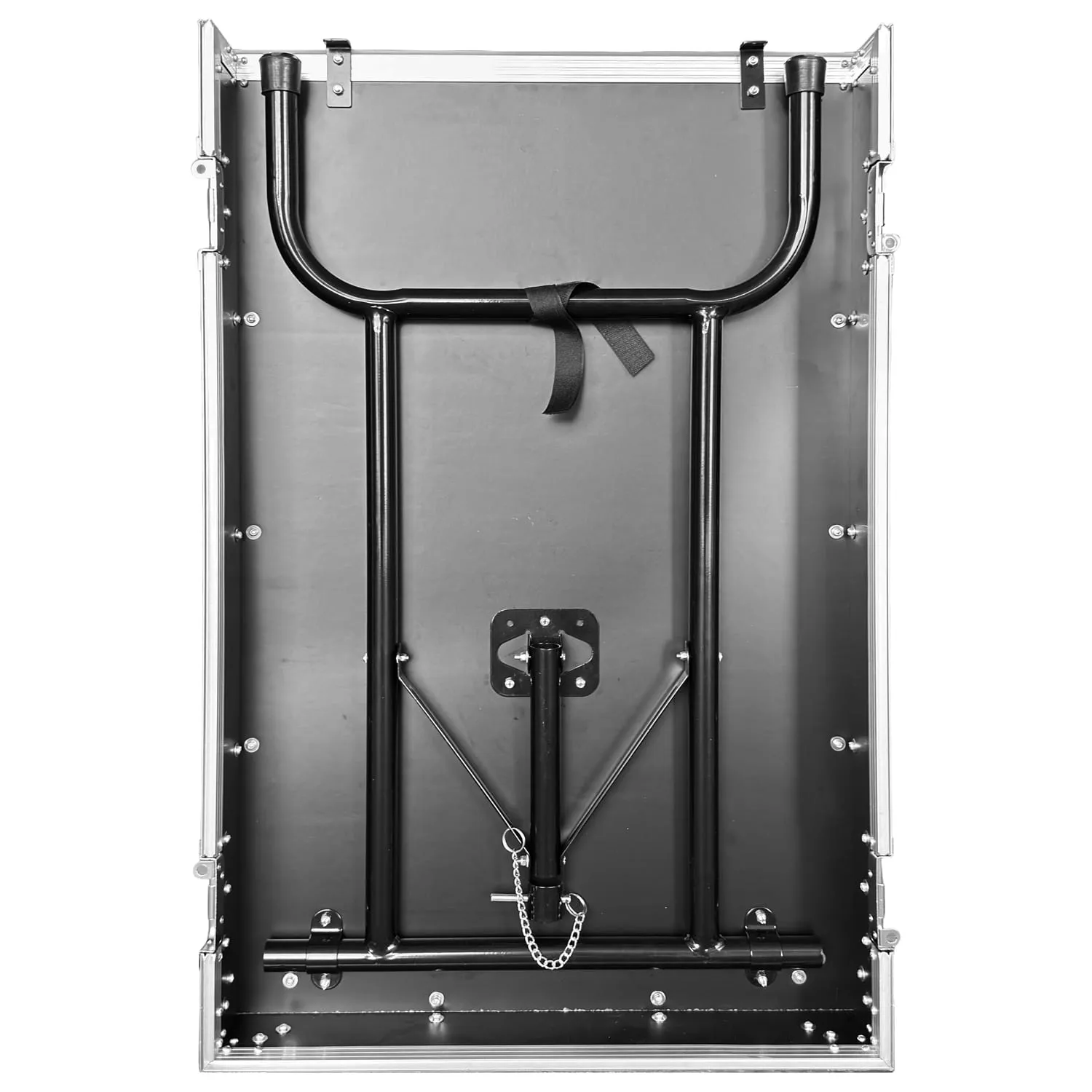 Odyssey 13U Top Slanted 16U Bottom Vertical Pro Combo Rack with Side Table and Casters (Tall Cover) - Image 7