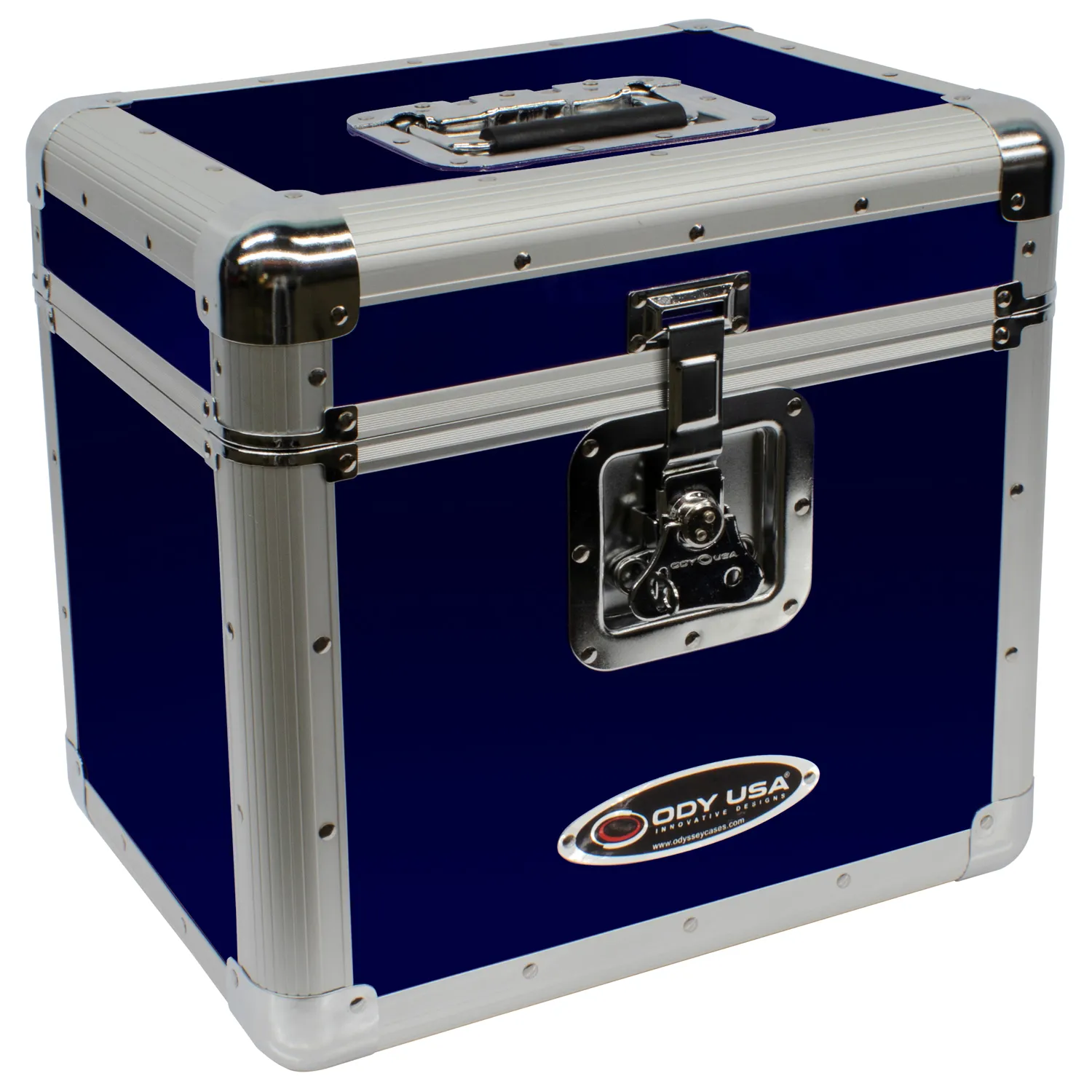 KROM Series Blue Stackable Record / Utility Case for 70 12" Vinyl Records & LPs - Image 4