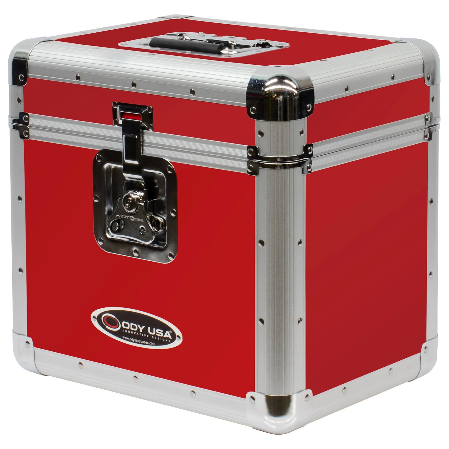KROM Series Red Stackable Record / Utility Case for 70 12" Vinyl Records & LPs - Image 2