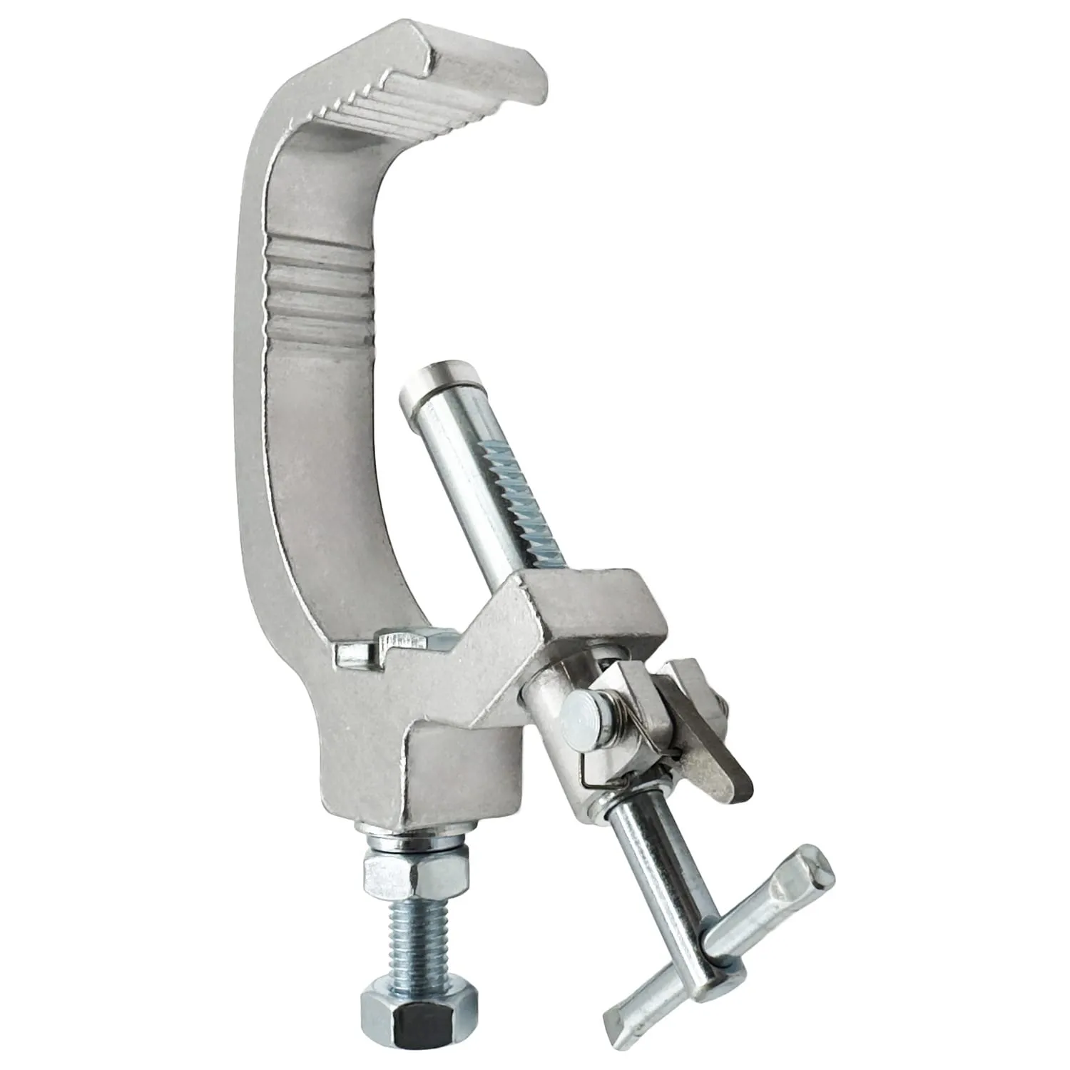 Quick Action G-Clamp, Fits 1.7 - 2" Tube, 220 lb Load Capacity, Polished Natural - Image 2