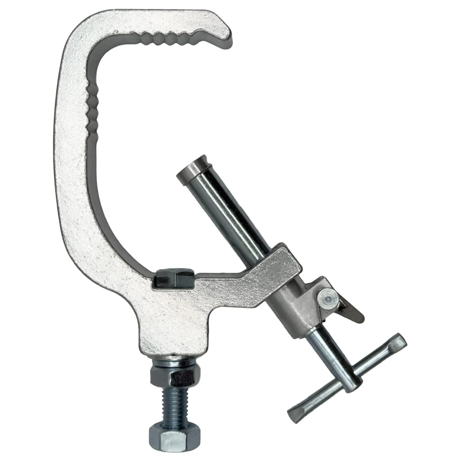 Quick Action G-Clamp, Fits 1.7 - 2" Tube, 220 lb Load Capacity, Polished Natural - Image 3