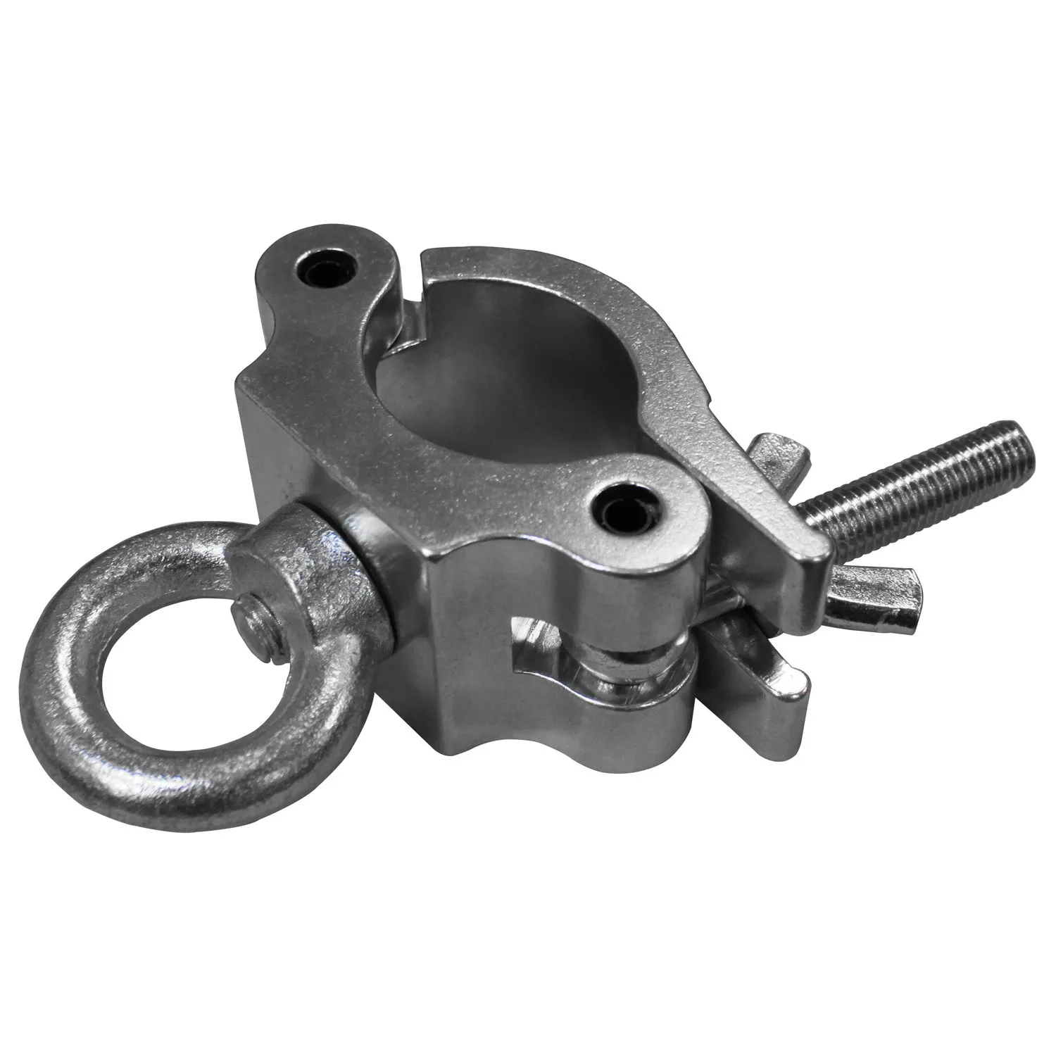 Pro Half Coupler with Eye Bolt, Fits 2" Tube, 1100 lb Load, Polished Natural - Image 2