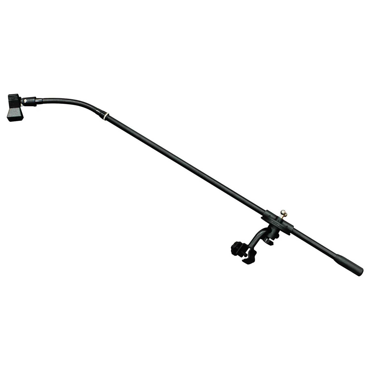 Black Two Tier X-Stand with Mic Boom and Top Shelf - Image 7