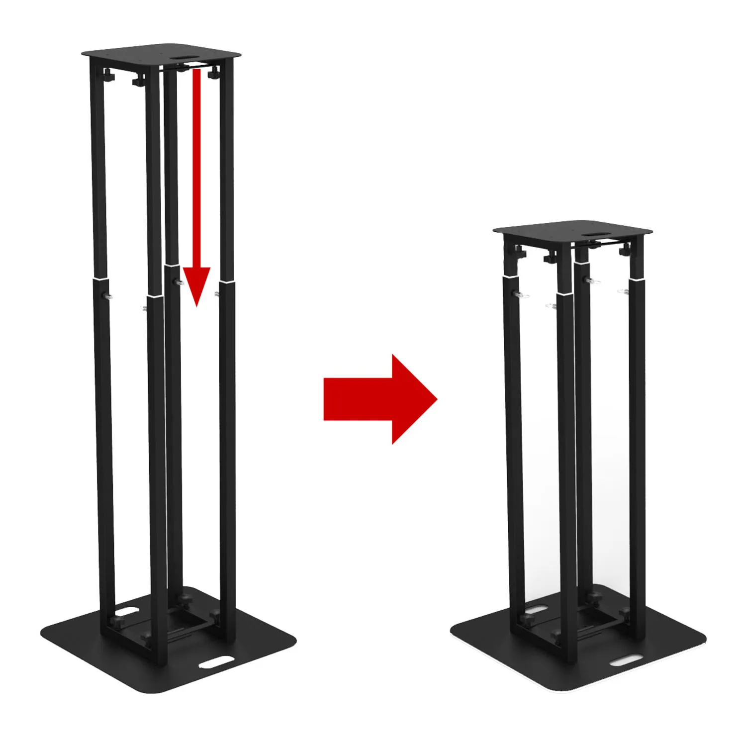 White Height Adjustable Professional All-Purpose Portable Versa Stand - Image 3