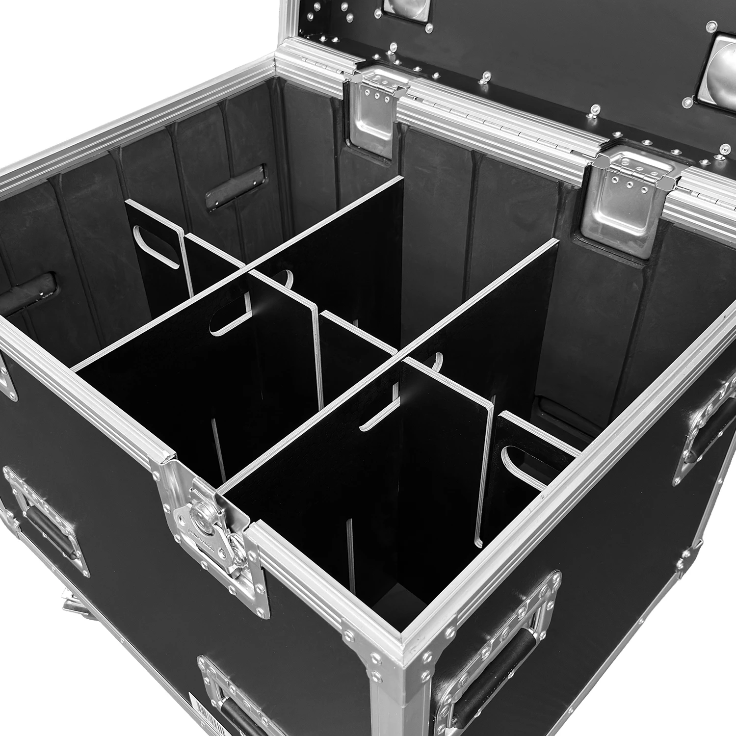 Odyssey Professional 30" x 22" x 30" Black Hex Board Utility Tour Trunk Case with Caster Wheels - Image 5