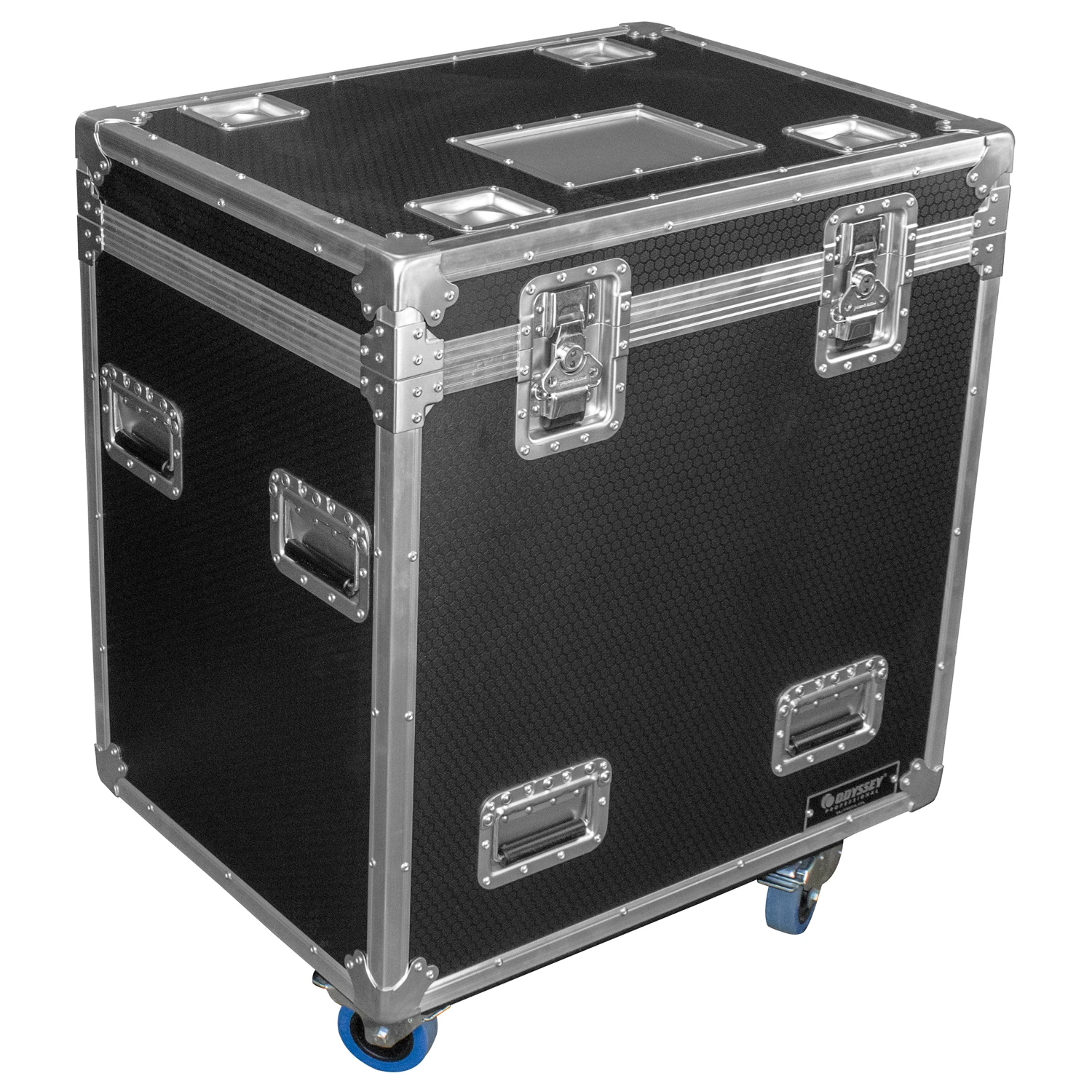Odyssey Professional 30" x 22" x 30" Black Hex Board Utility Tour Trunk Case with Caster Wheels - Image 7