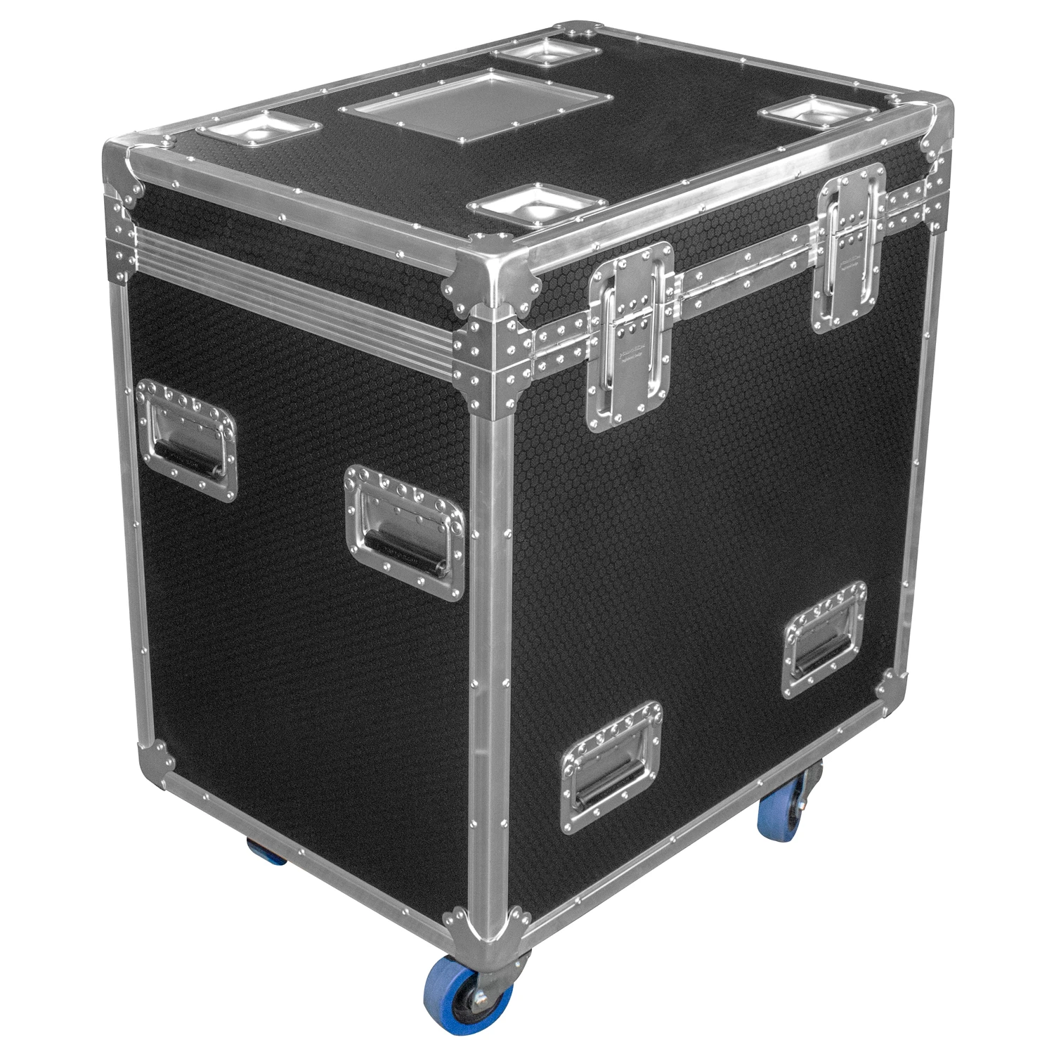 Odyssey Professional 30" x 22" x 30" Black Hex Board Utility Tour Trunk Case with Caster Wheels - Image 8