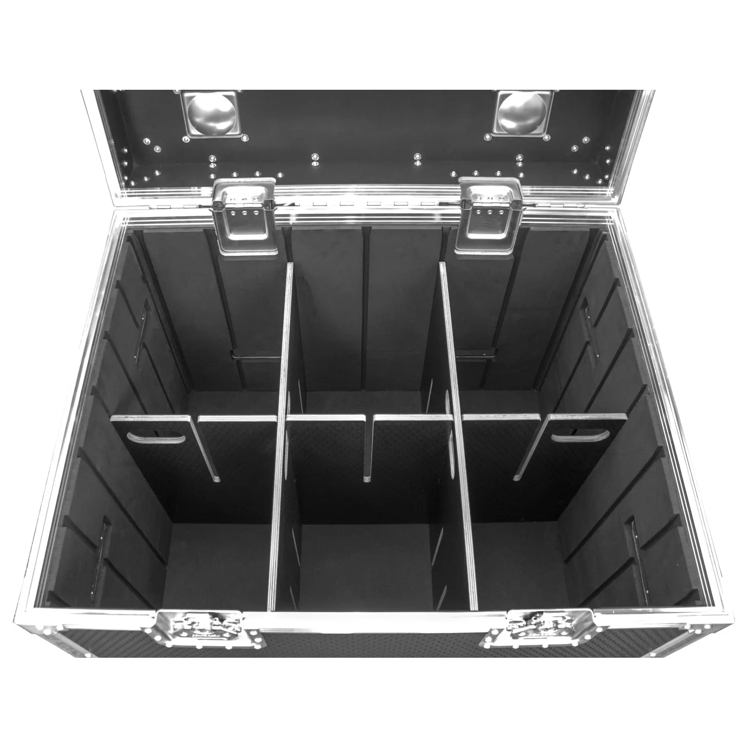 Odyssey Professional 30" x 24" x 30" Black Hex Board Utility Tour Trunk Case with Caster Wheels - Image 2