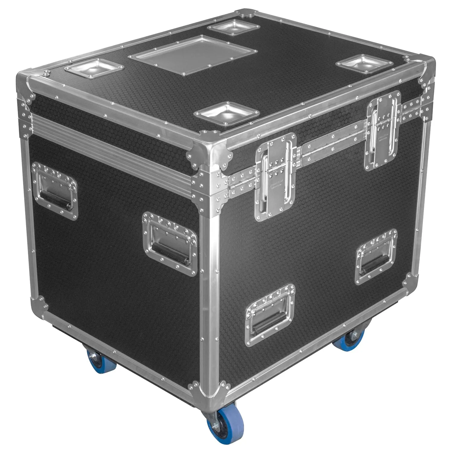 Odyssey Professional 30" x 24" x 30" Black Hex Board Utility Tour Trunk Case with Caster Wheels - Image 4