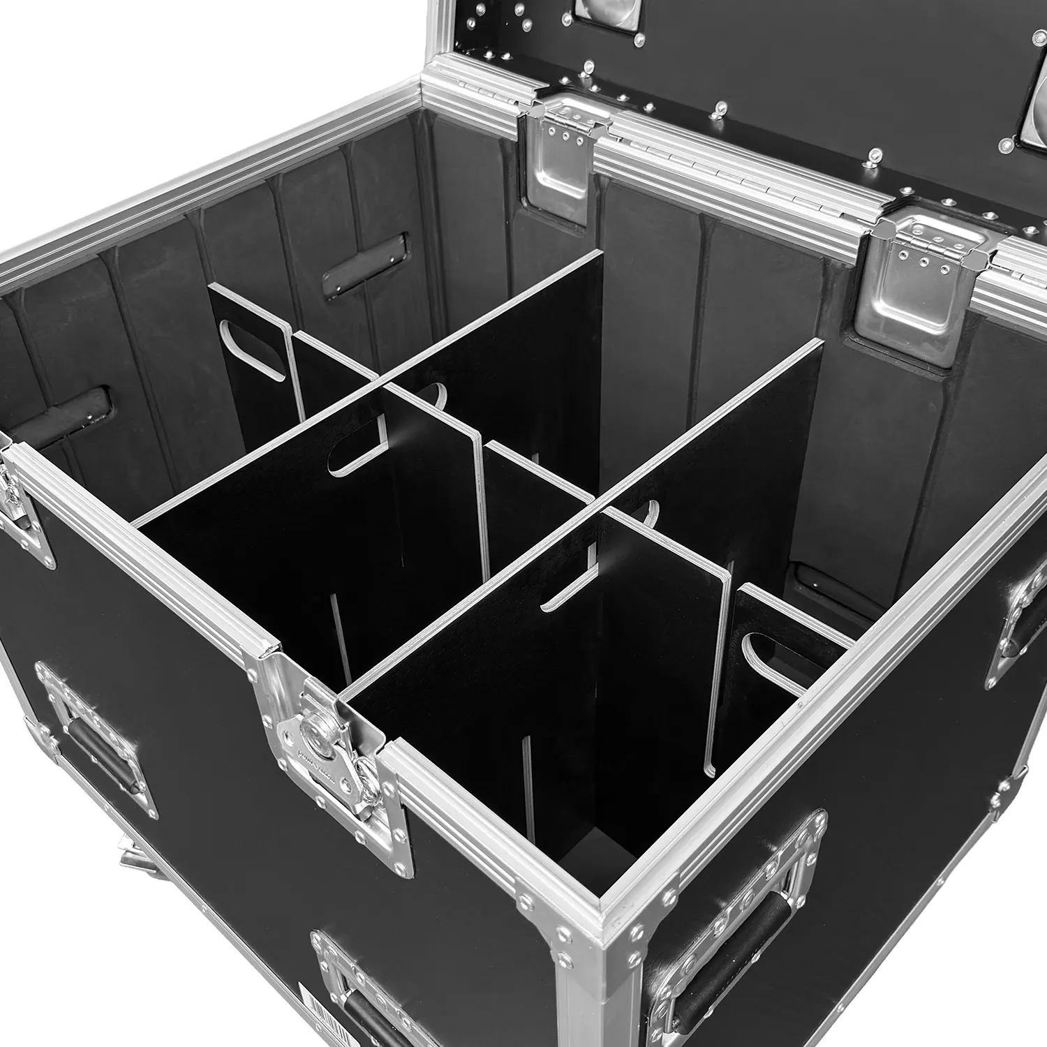 Odyssey Professional 30" x 24" x 30" Black Hex Board Utility Tour Trunk Case with Caster Wheels - Image 6