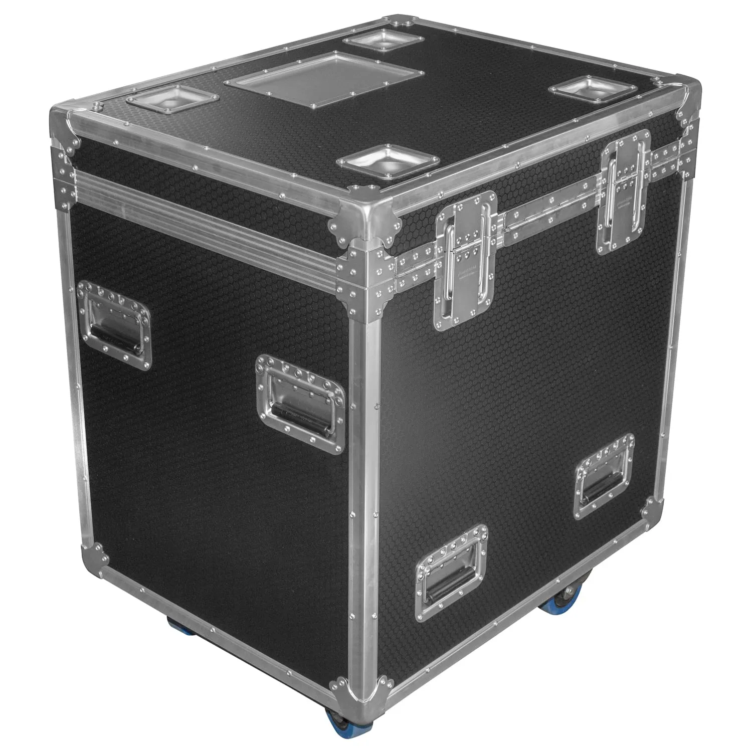 Odyssey Professional 30" x 24" x 36" Black Hex Board Utility Tour Trunk Case with Caster Wheels - Image 4